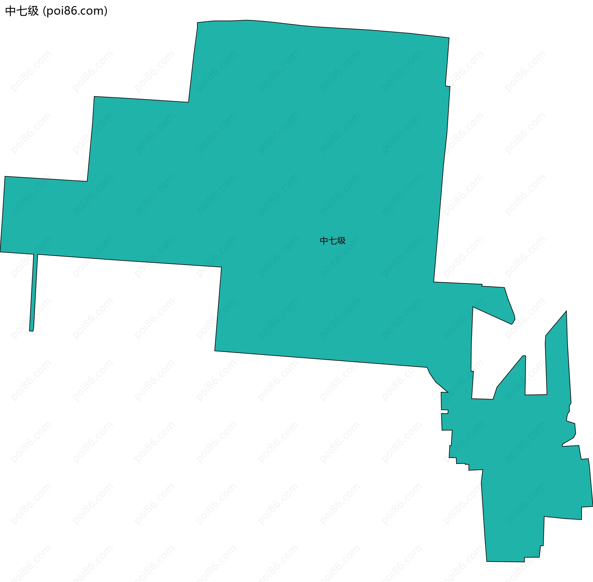 中七级边界地图