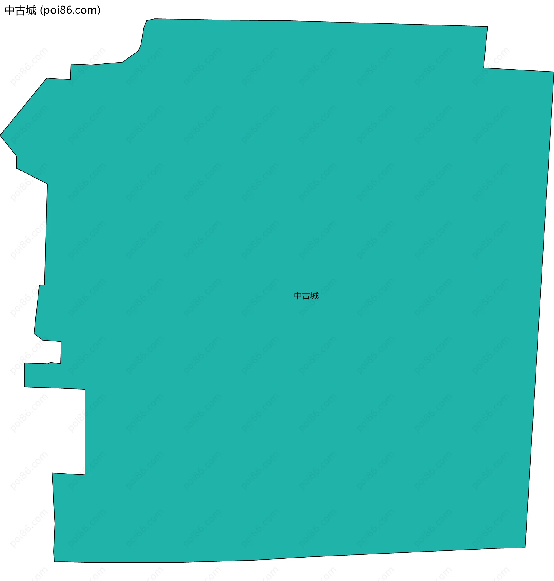 中古城边界地图