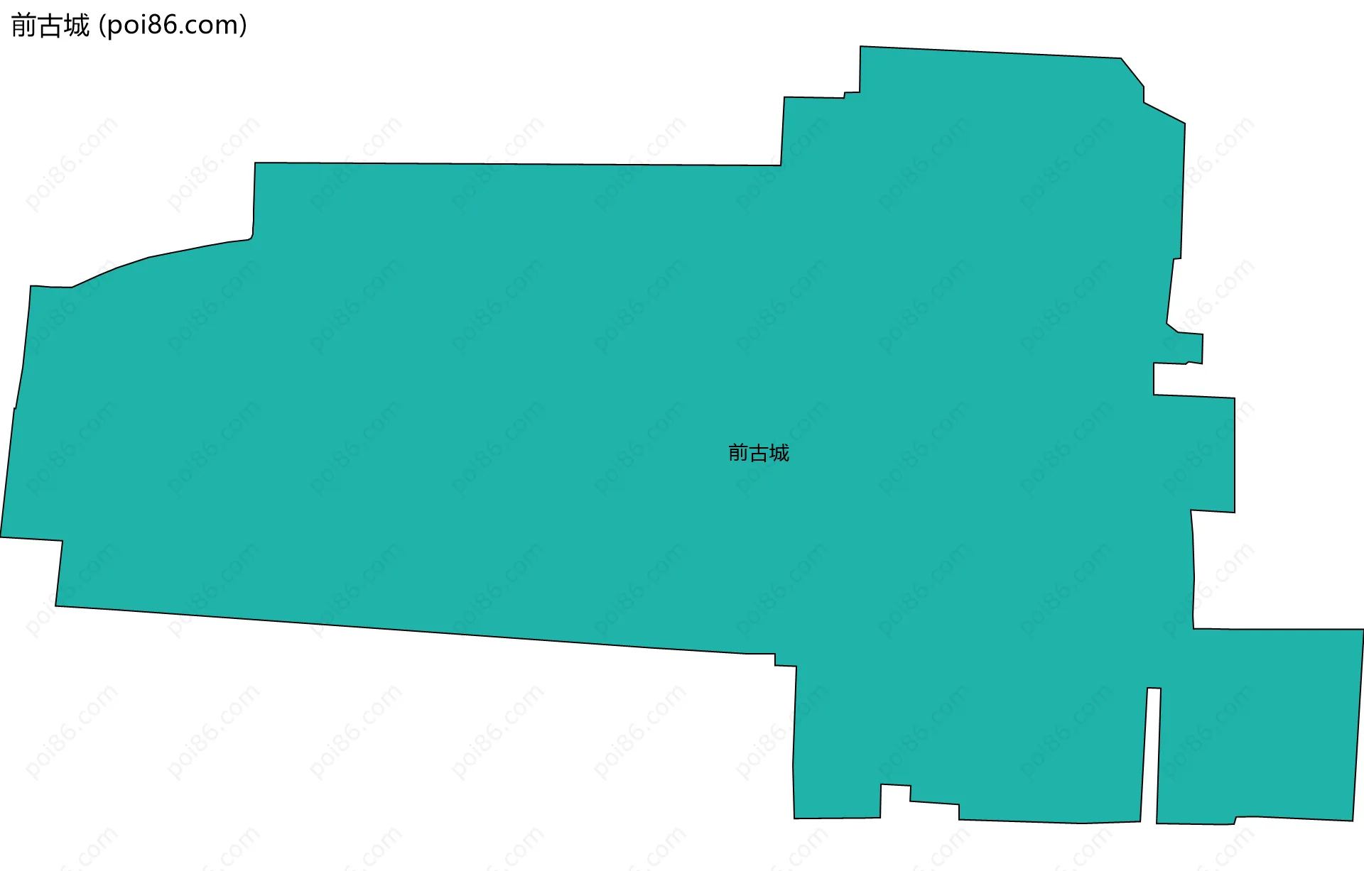 前古城边界地图