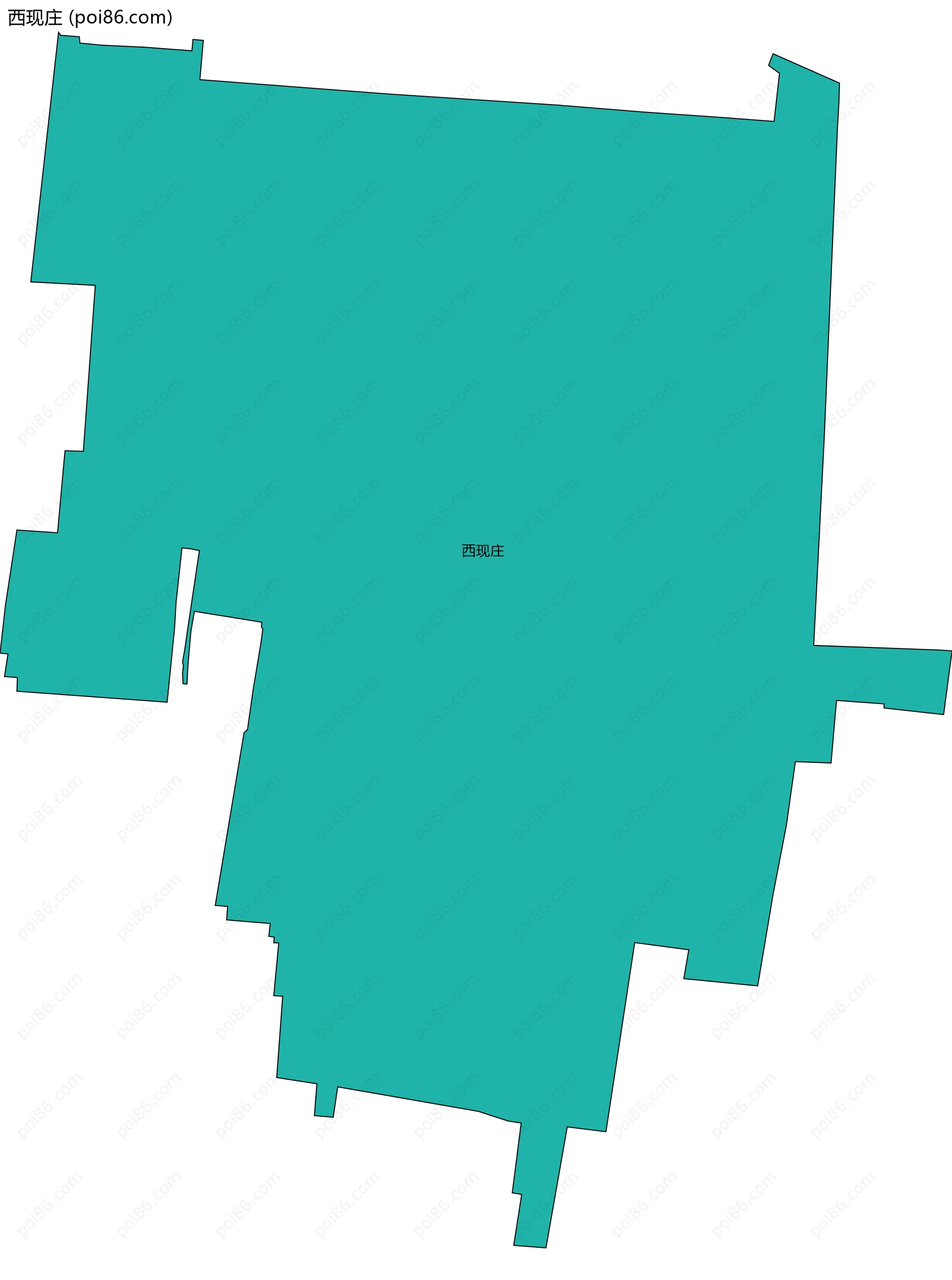 西现庄边界地图