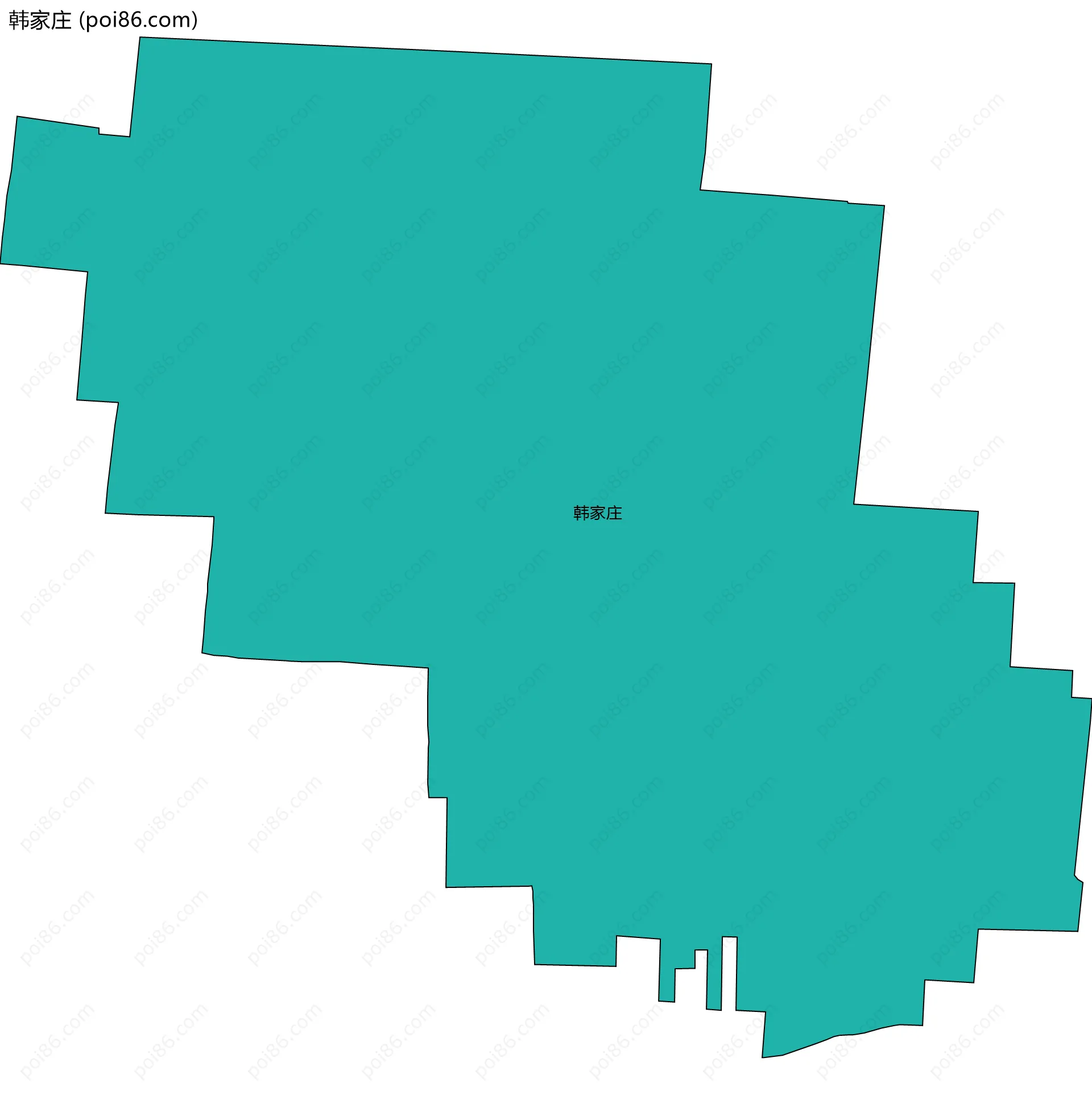 韩家庄边界地图