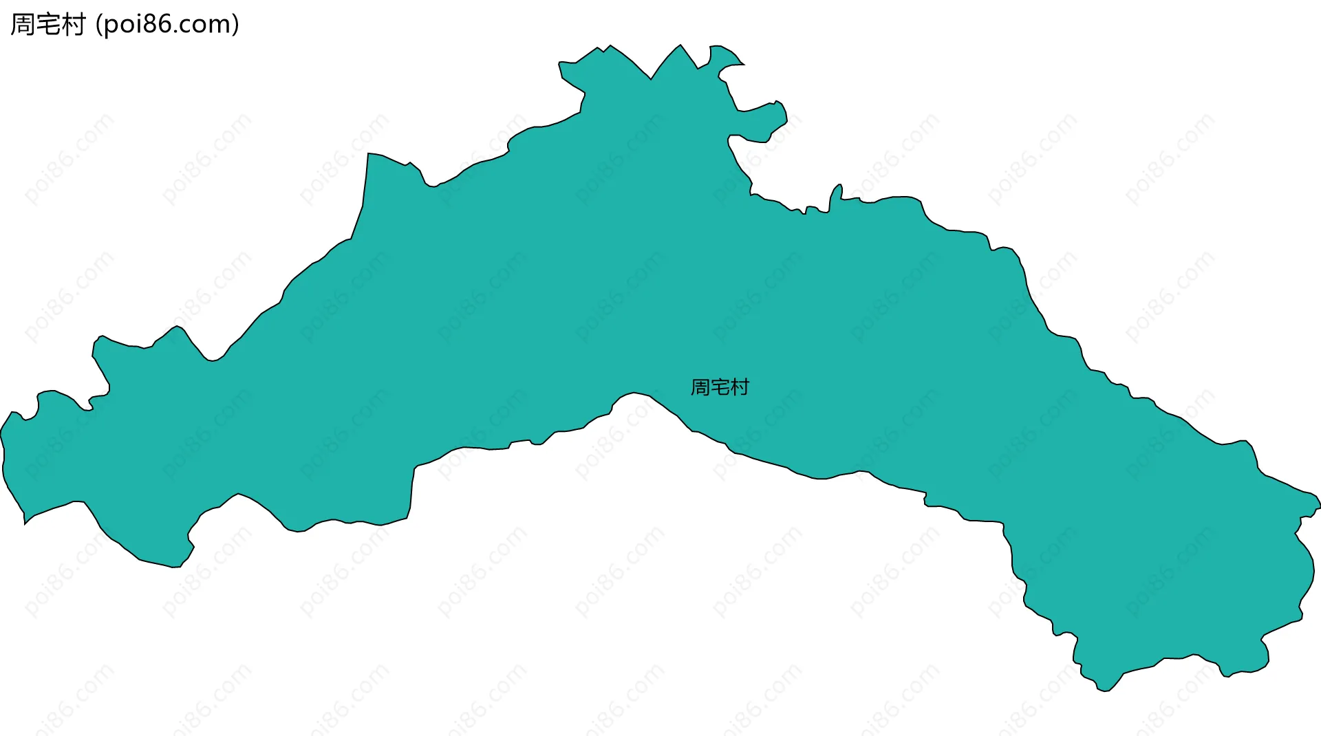 周宅村边界地图