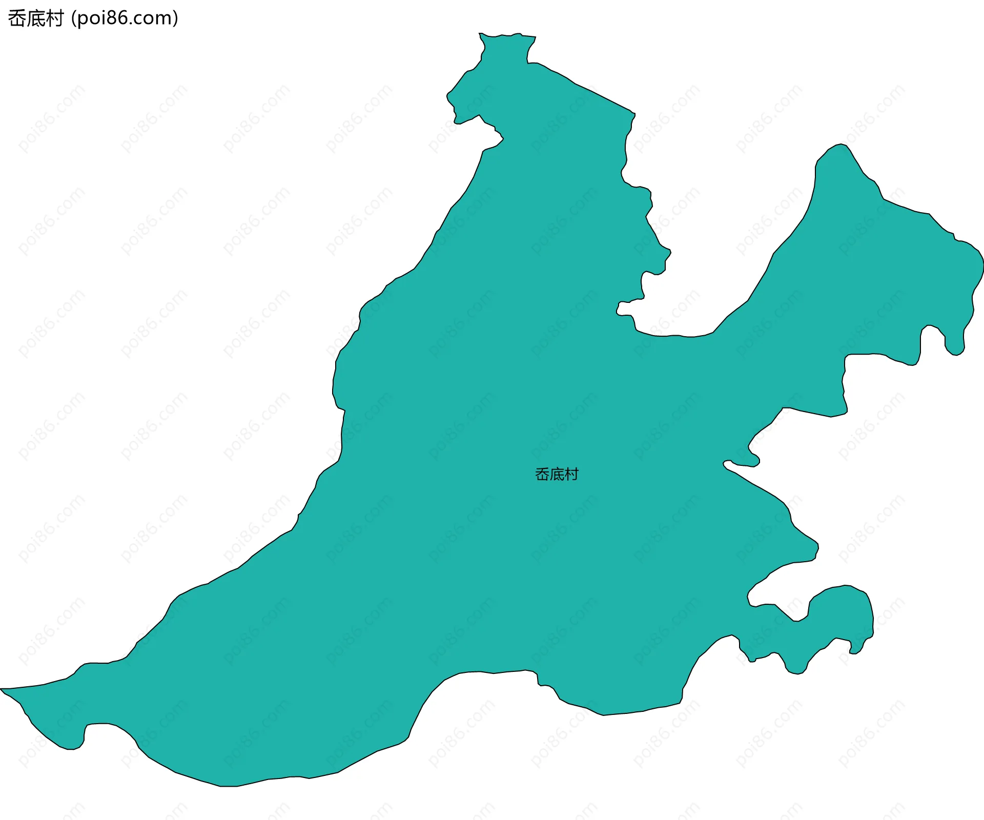岙底村边界地图