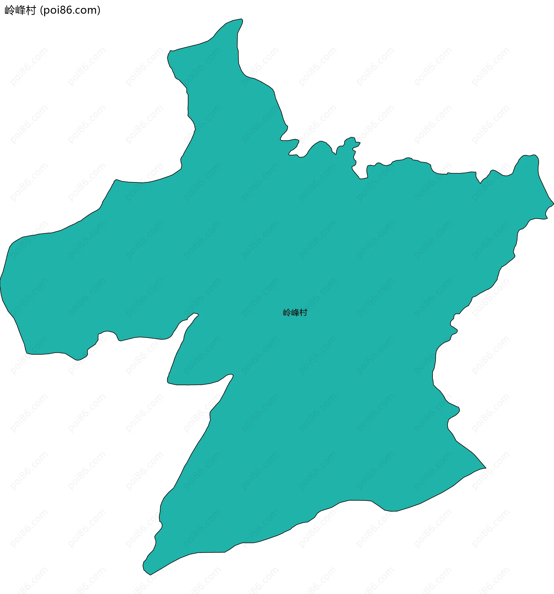 岭峰村边界地图