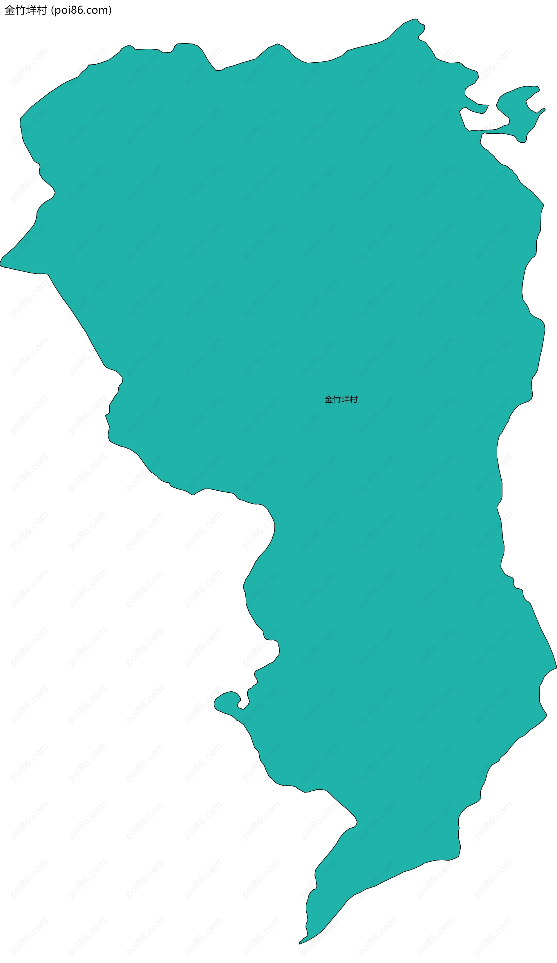 金竹垟村边界地图