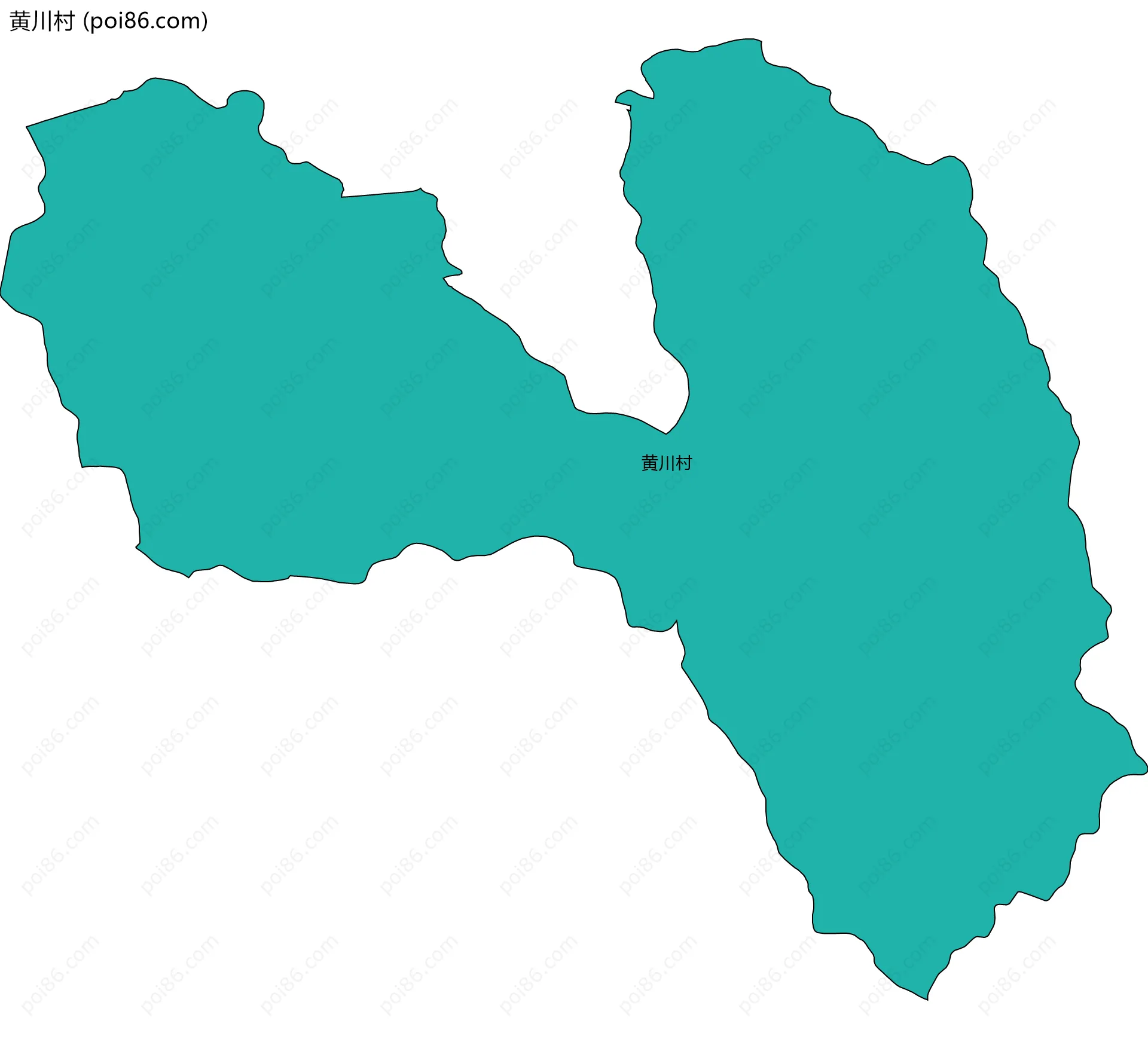 黄川村边界地图