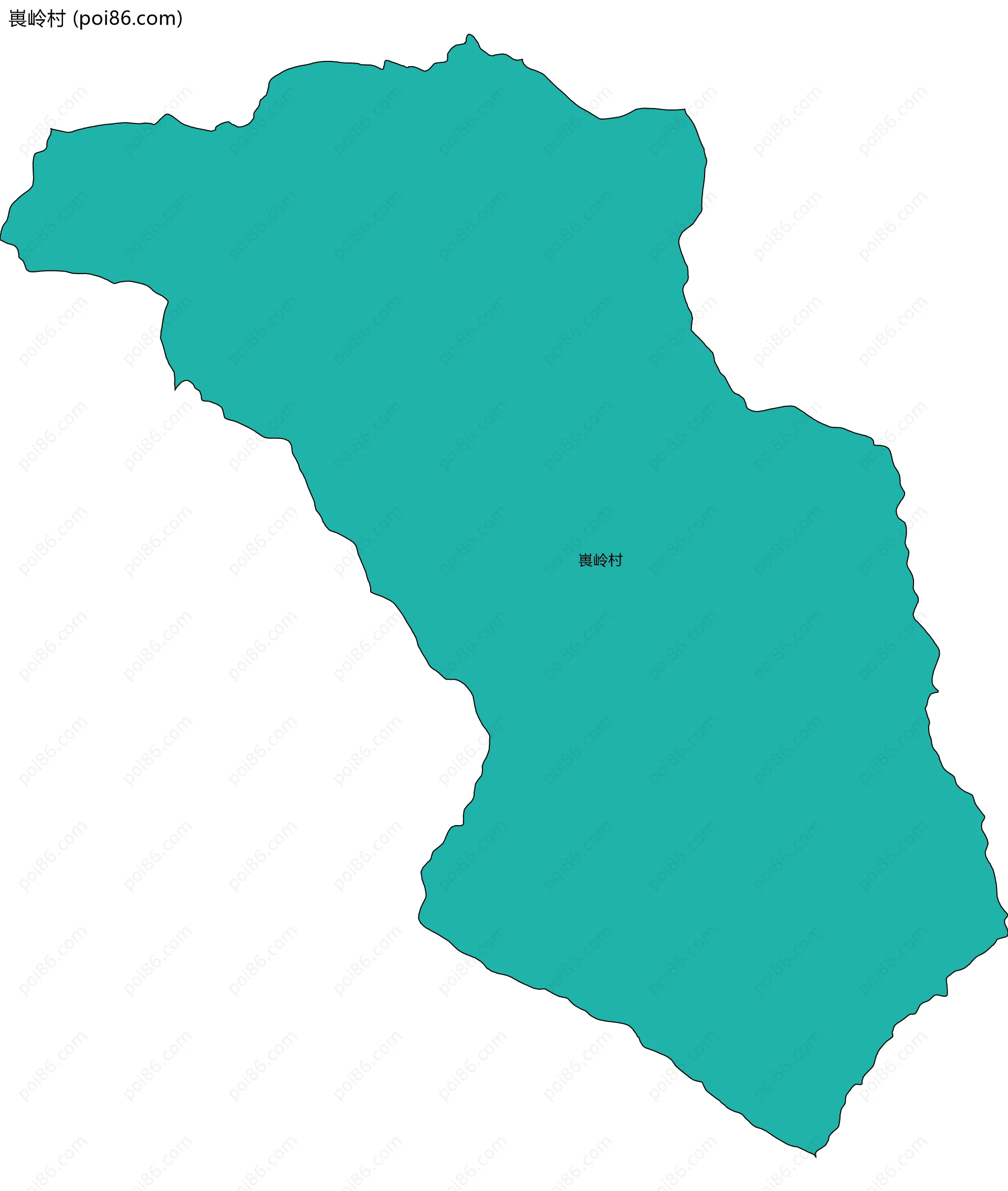 嵔岭村边界地图