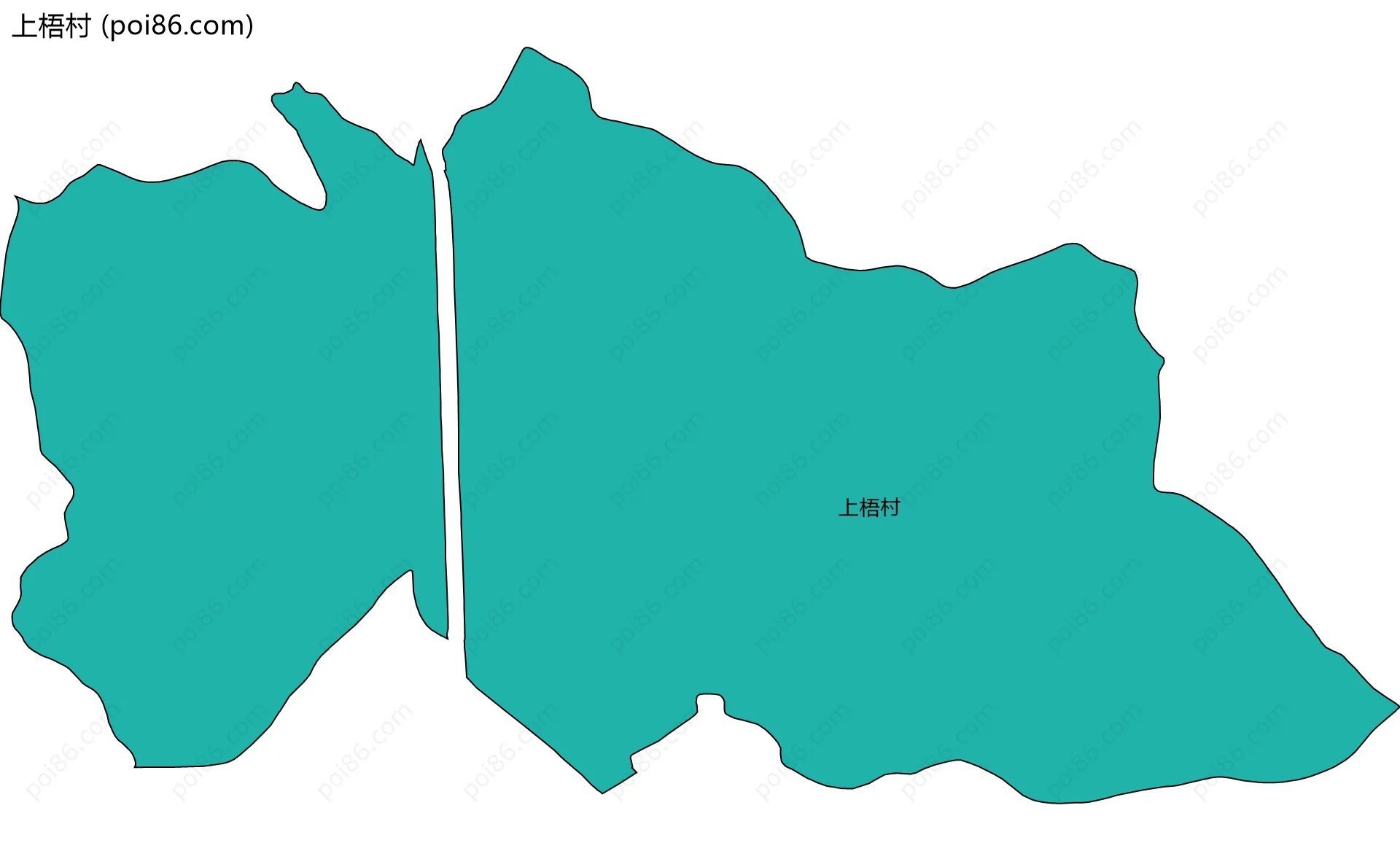 上梧村边界地图