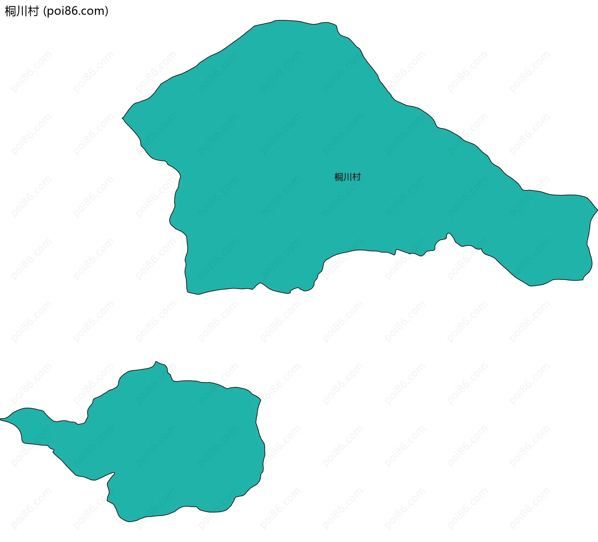 桐川村边界地图