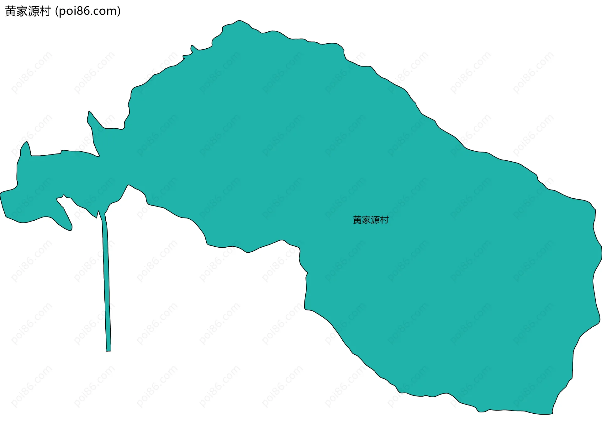 黄家源村边界地图