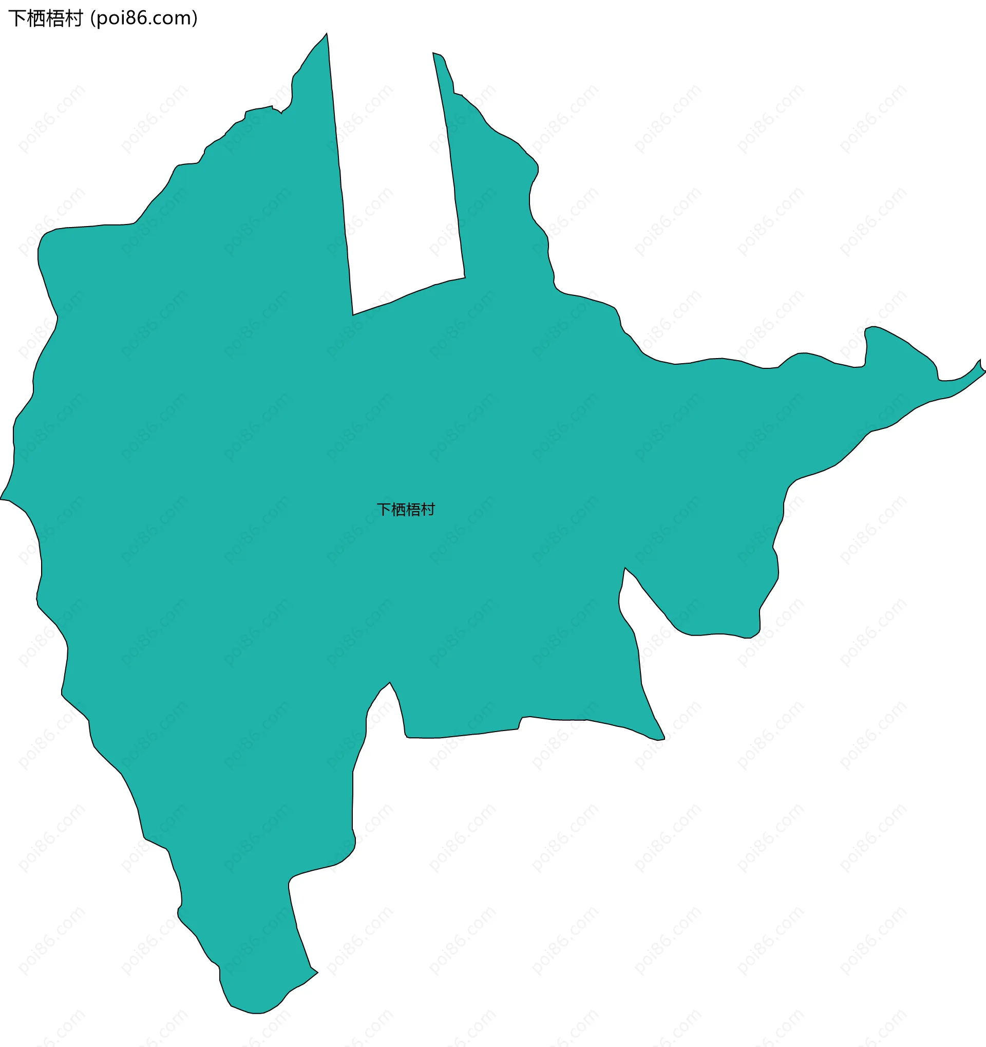 下栖梧村边界地图