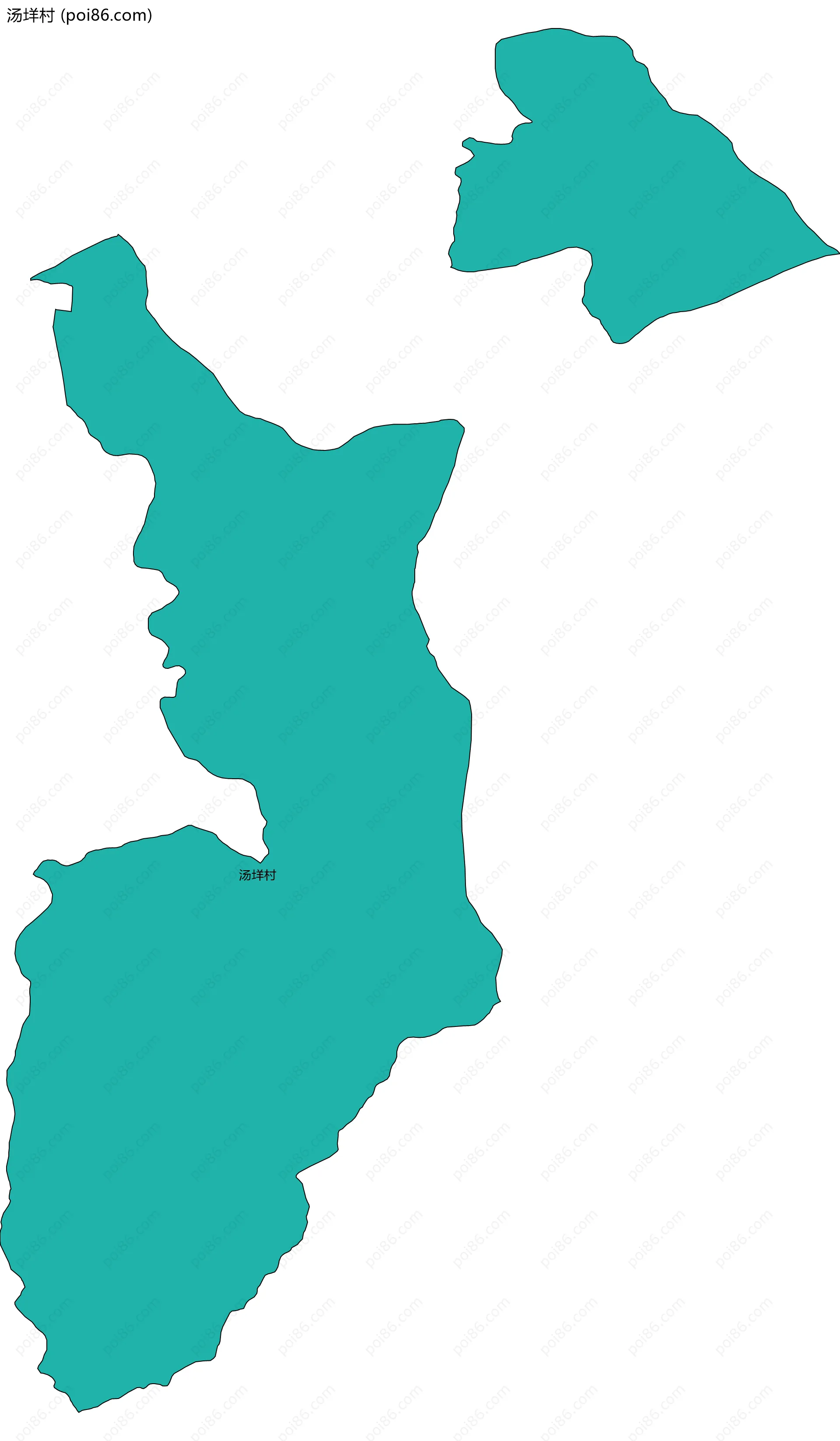 汤垟村边界地图