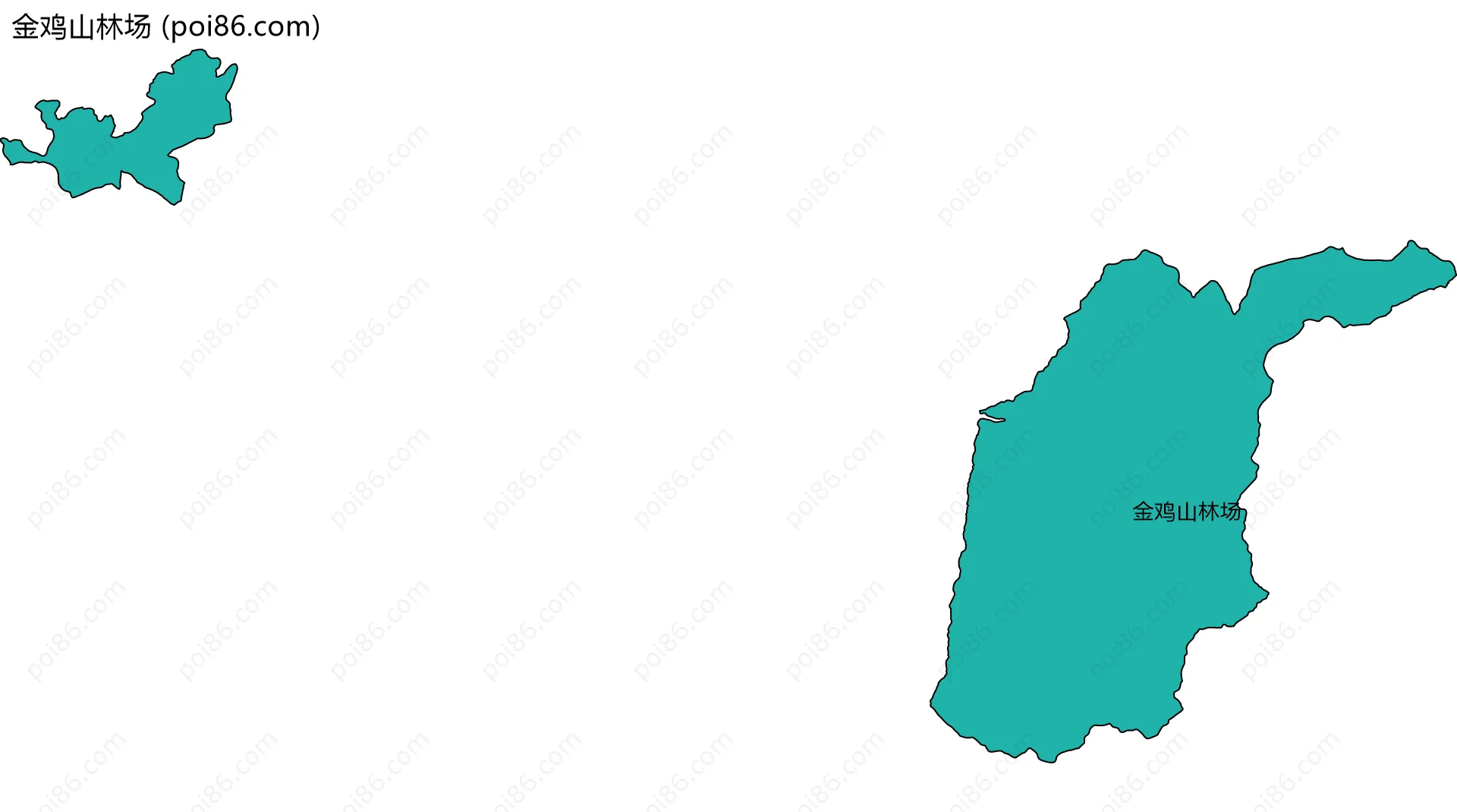 金鸡山林场边界地图