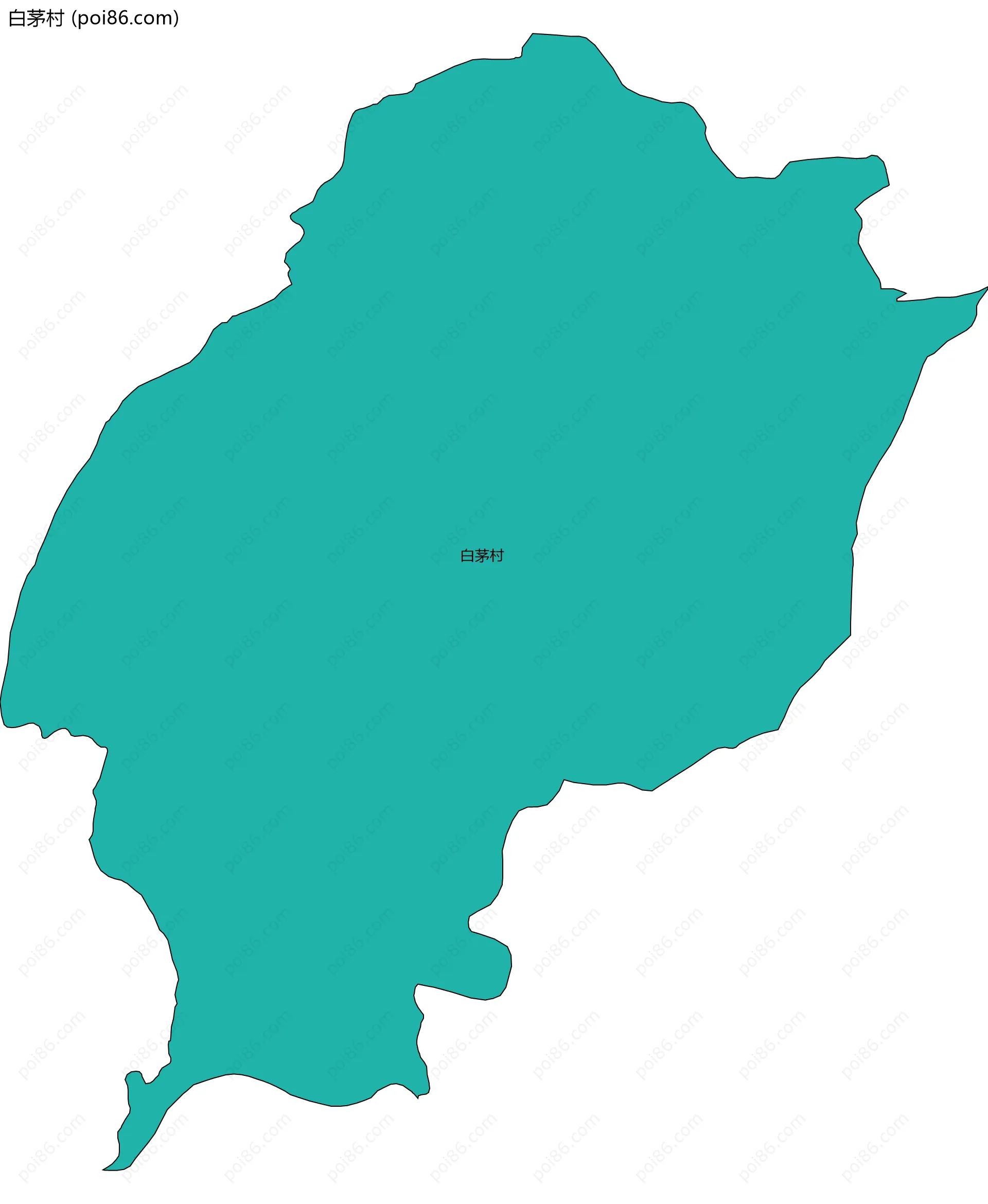 白茅村边界地图