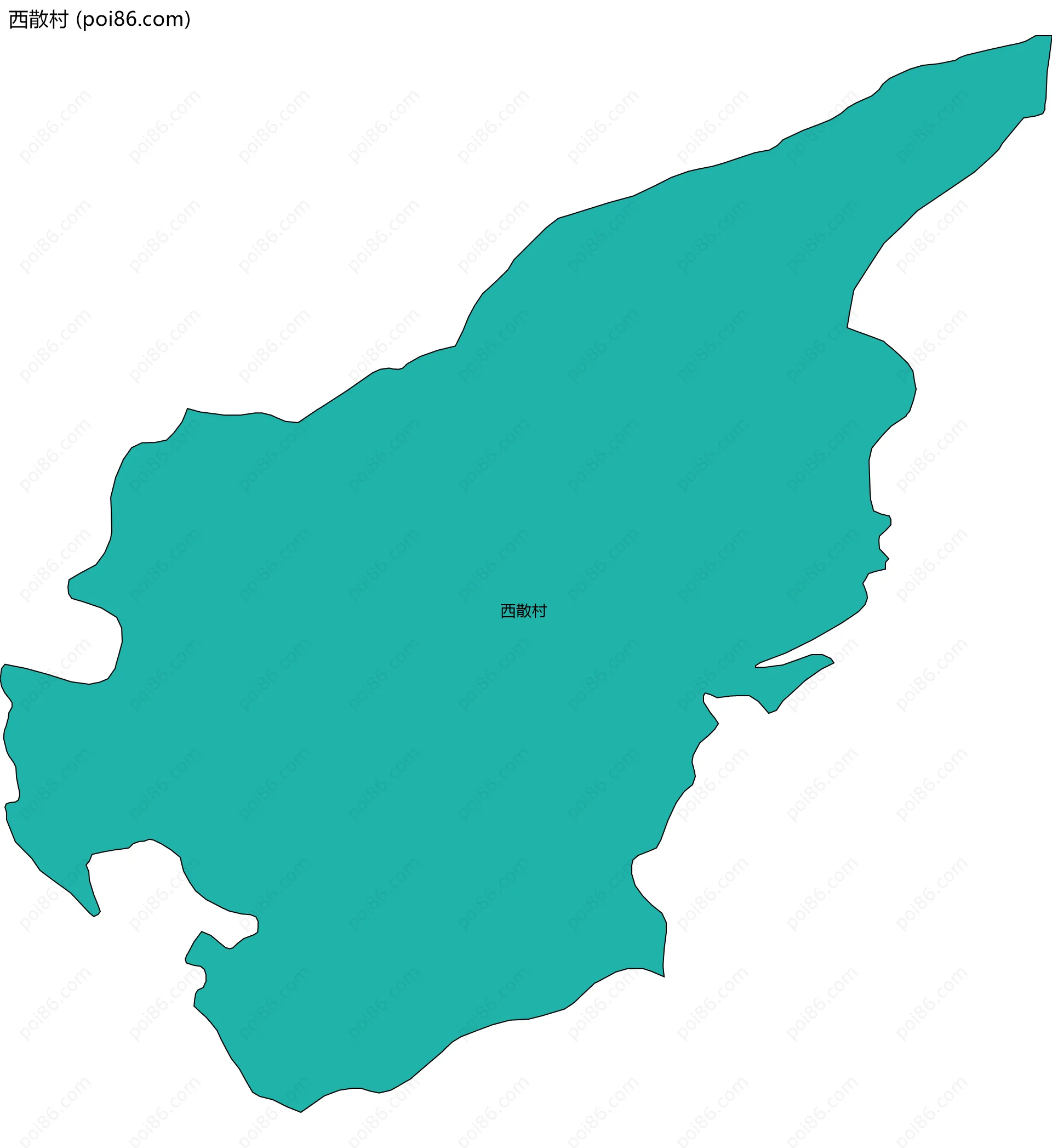 西散村边界地图