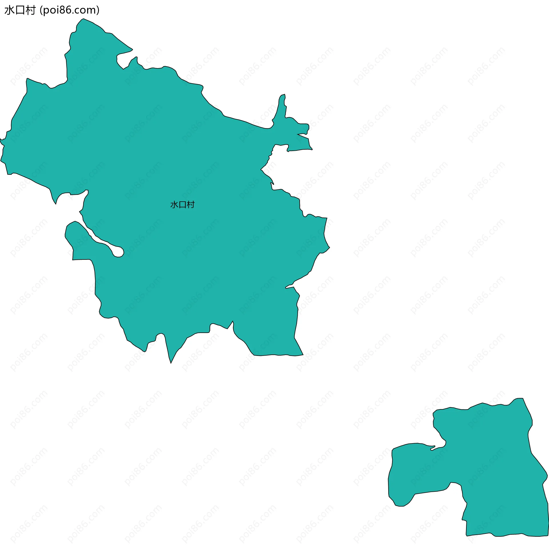 水口村边界地图