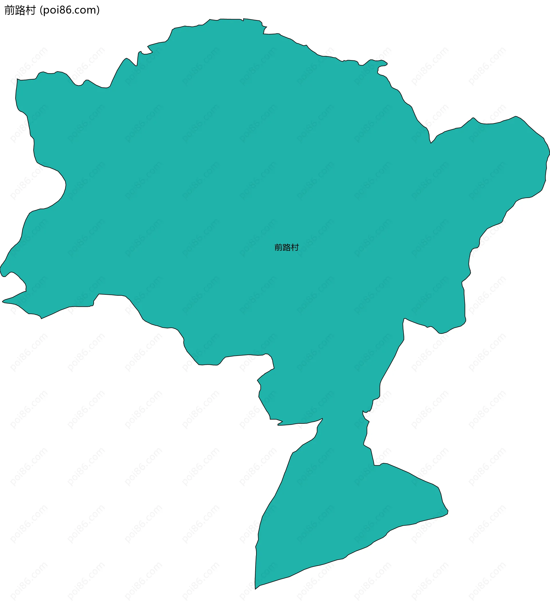 前路村边界地图