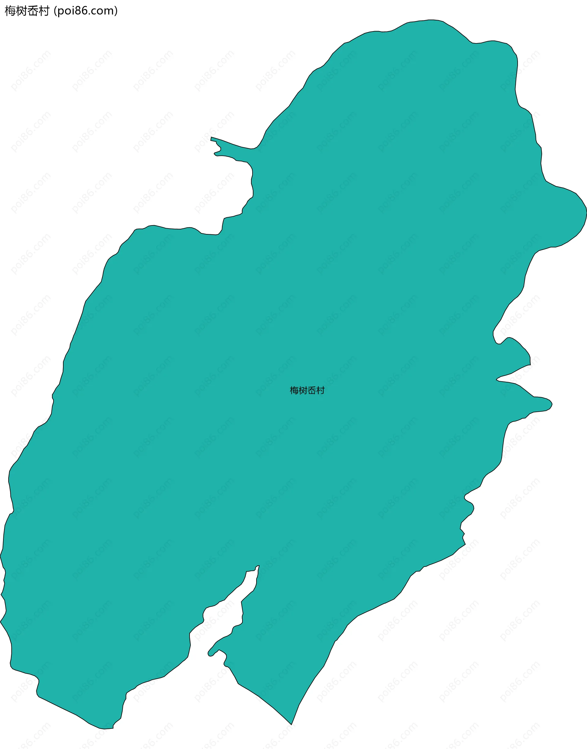 梅树岙村边界地图