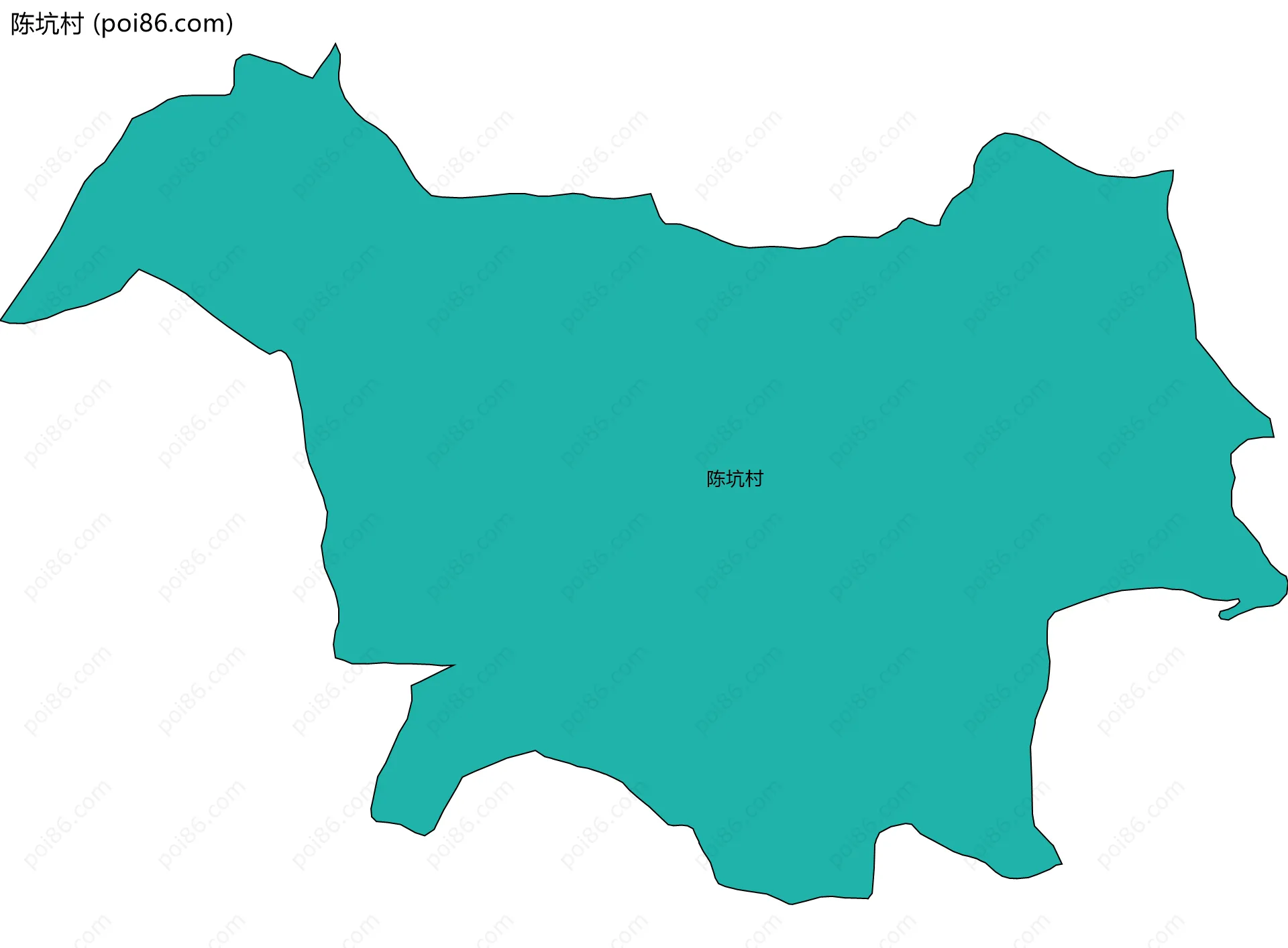 陈坑村边界地图