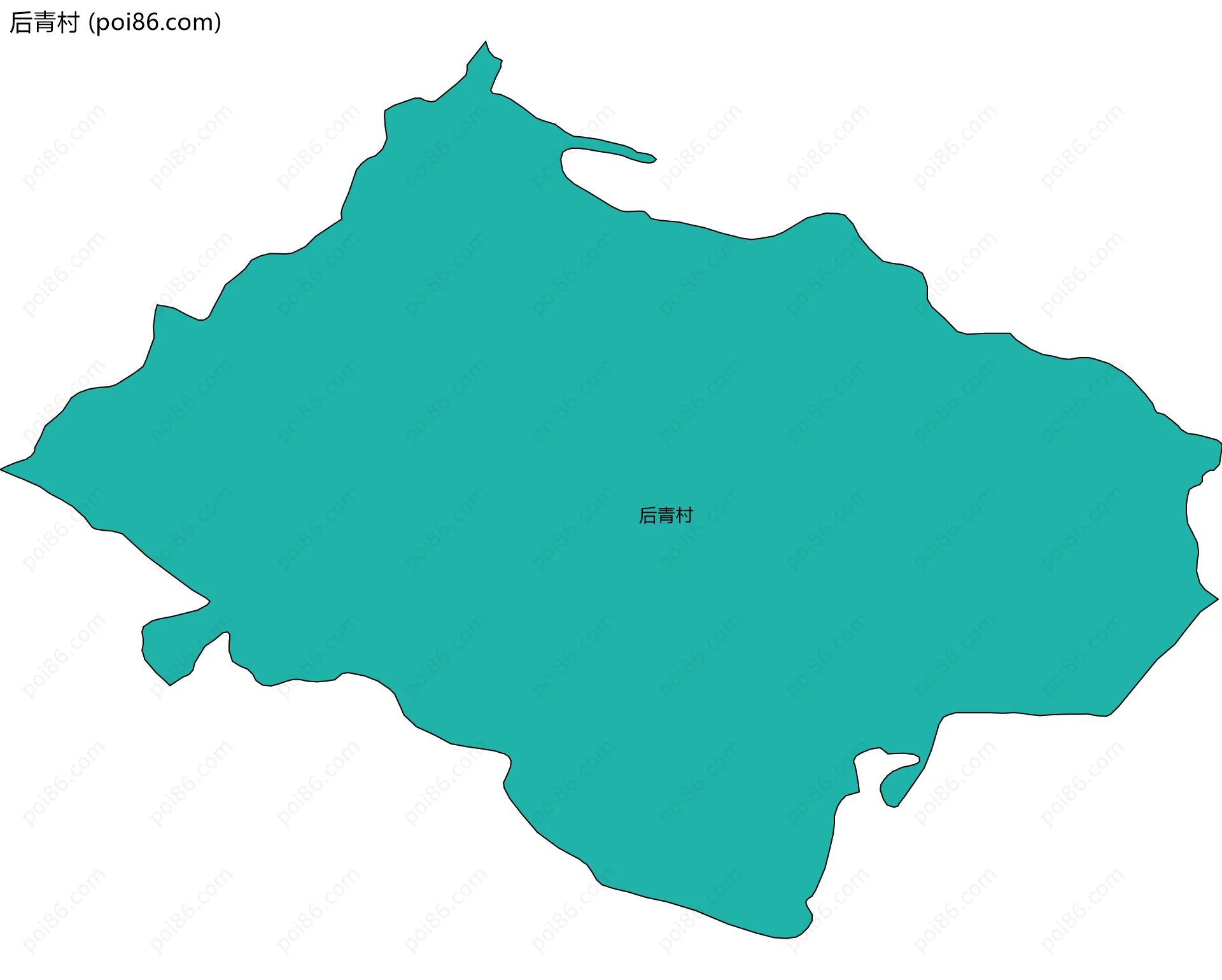 后青村边界地图