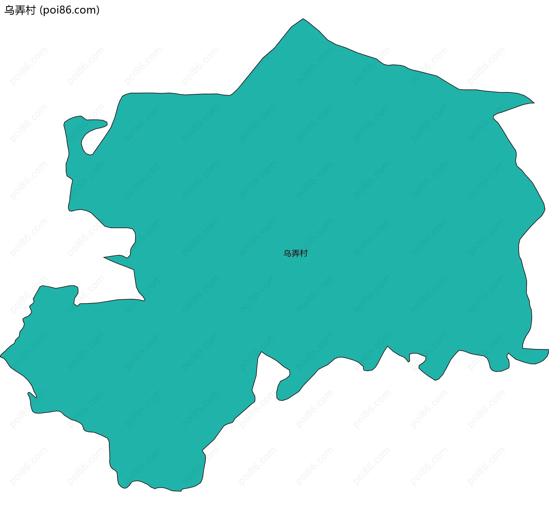 乌弄村边界地图