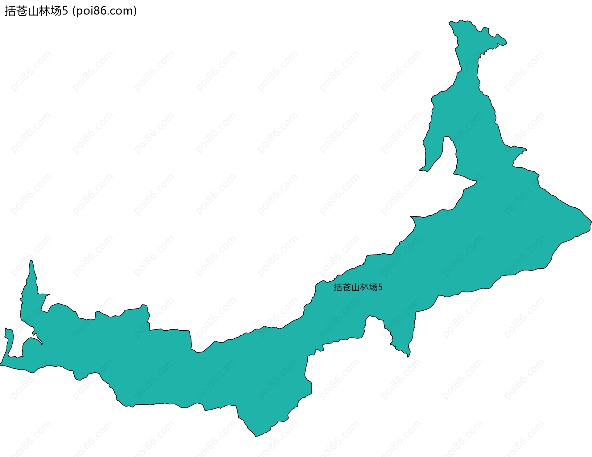 括苍山林场5边界地图