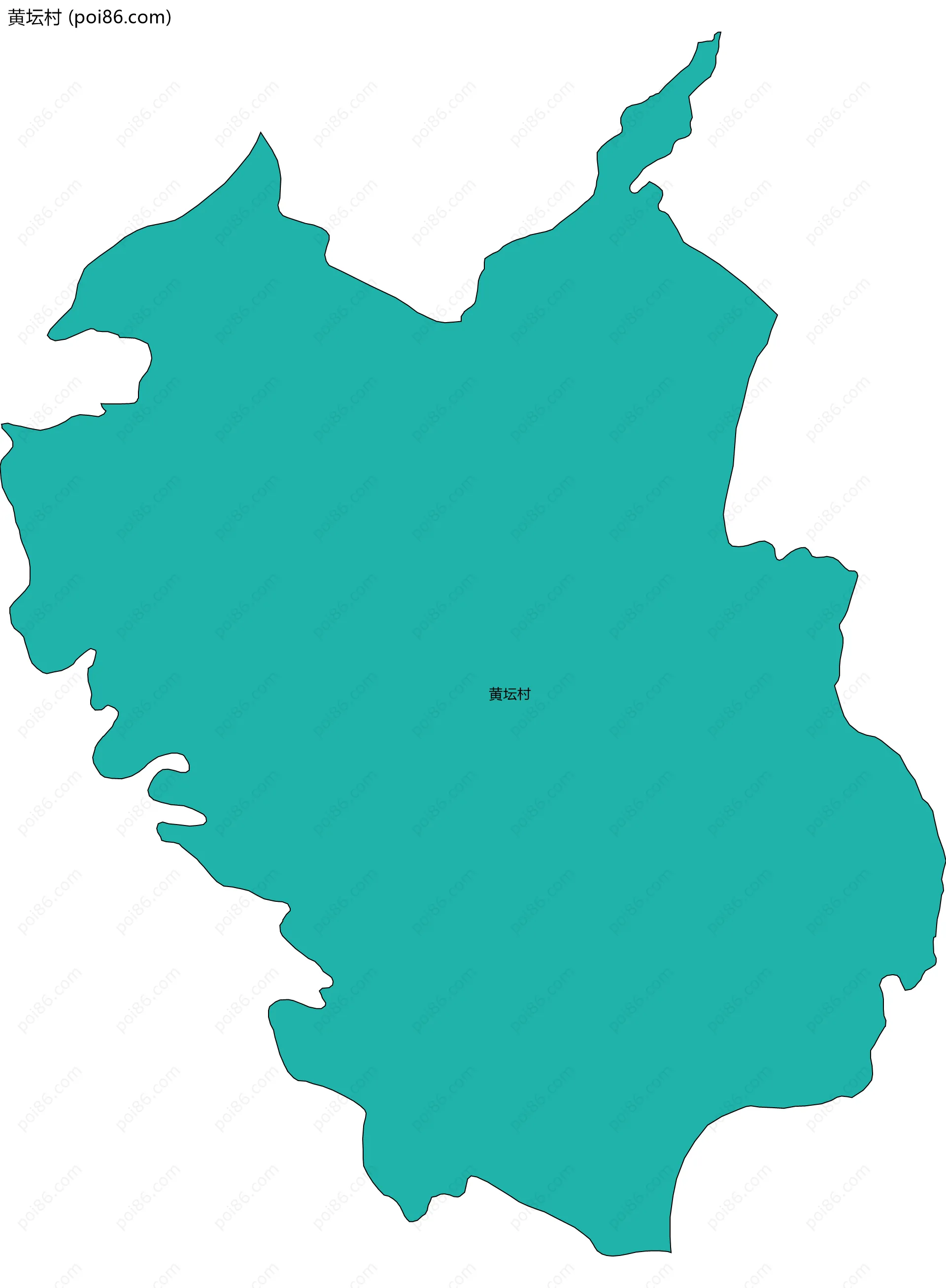 黄坛村边界地图