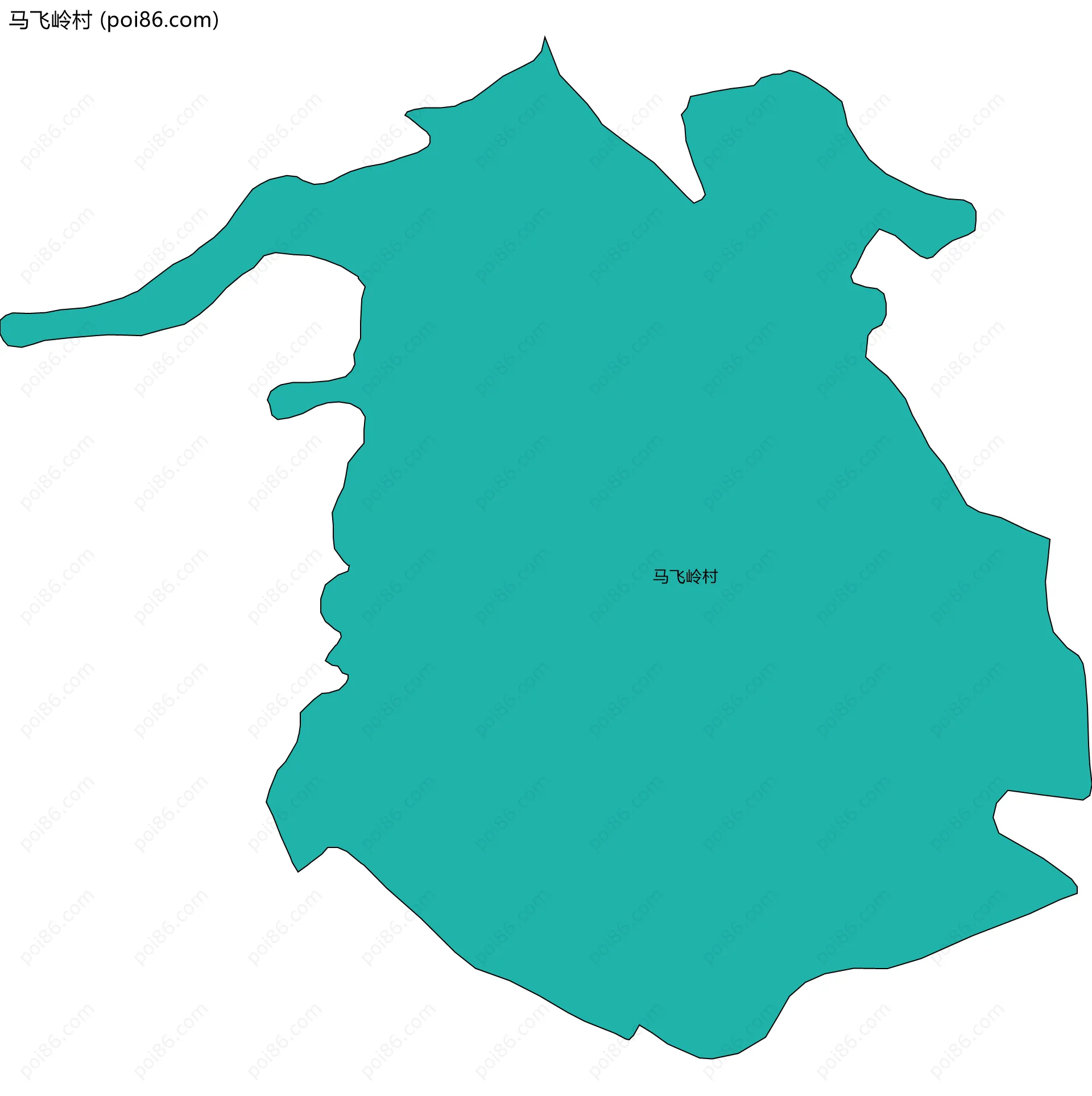 马飞岭村边界地图
