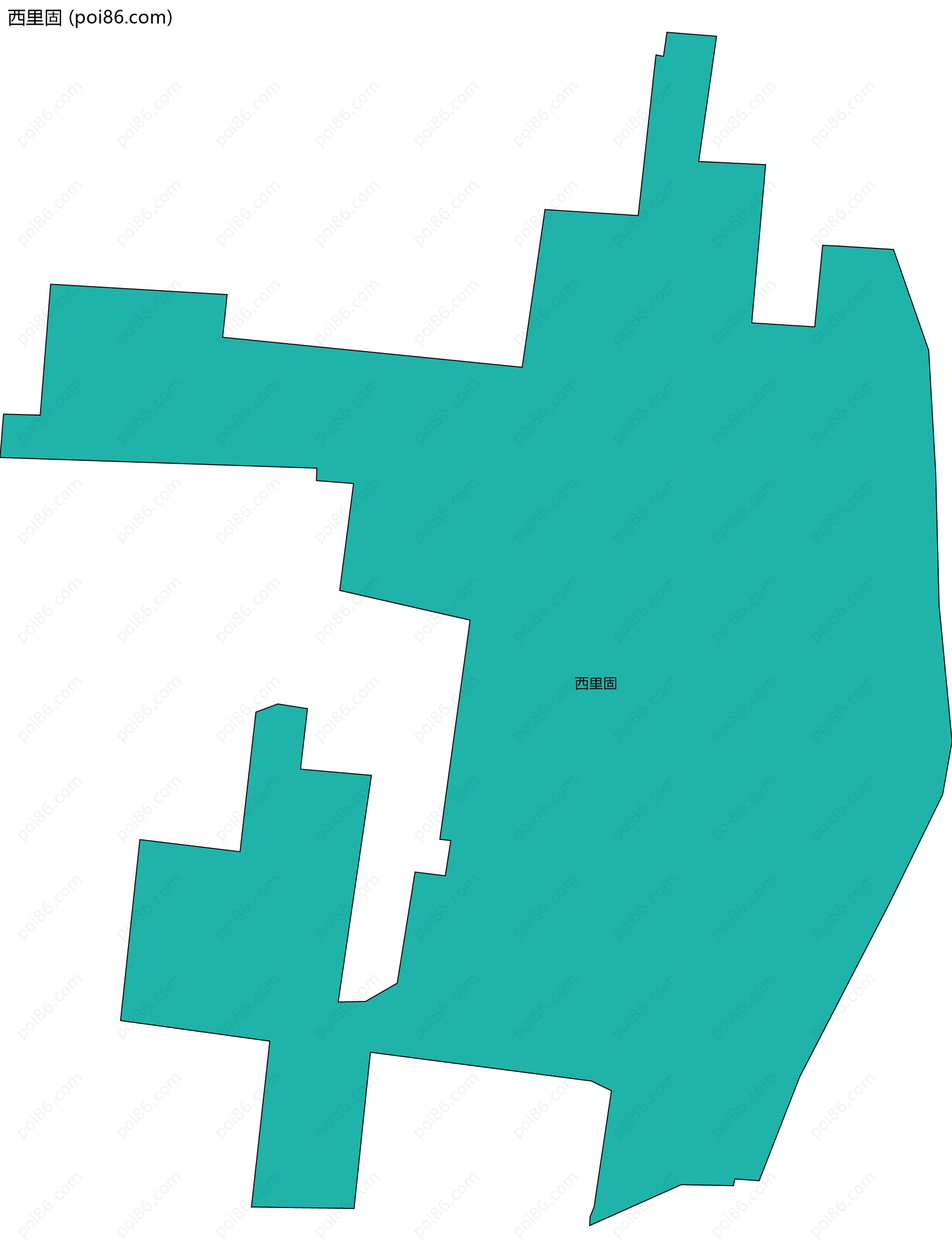 西里固边界地图