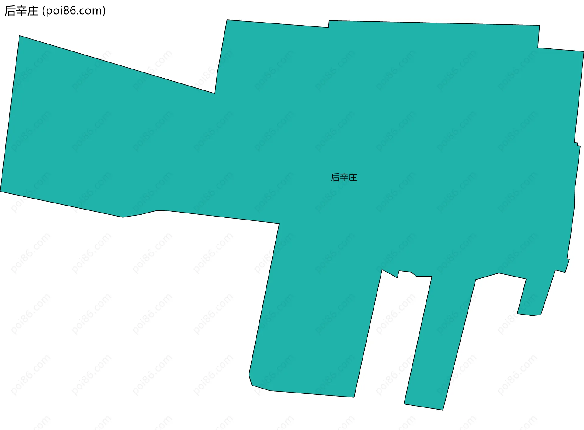后辛庄边界地图