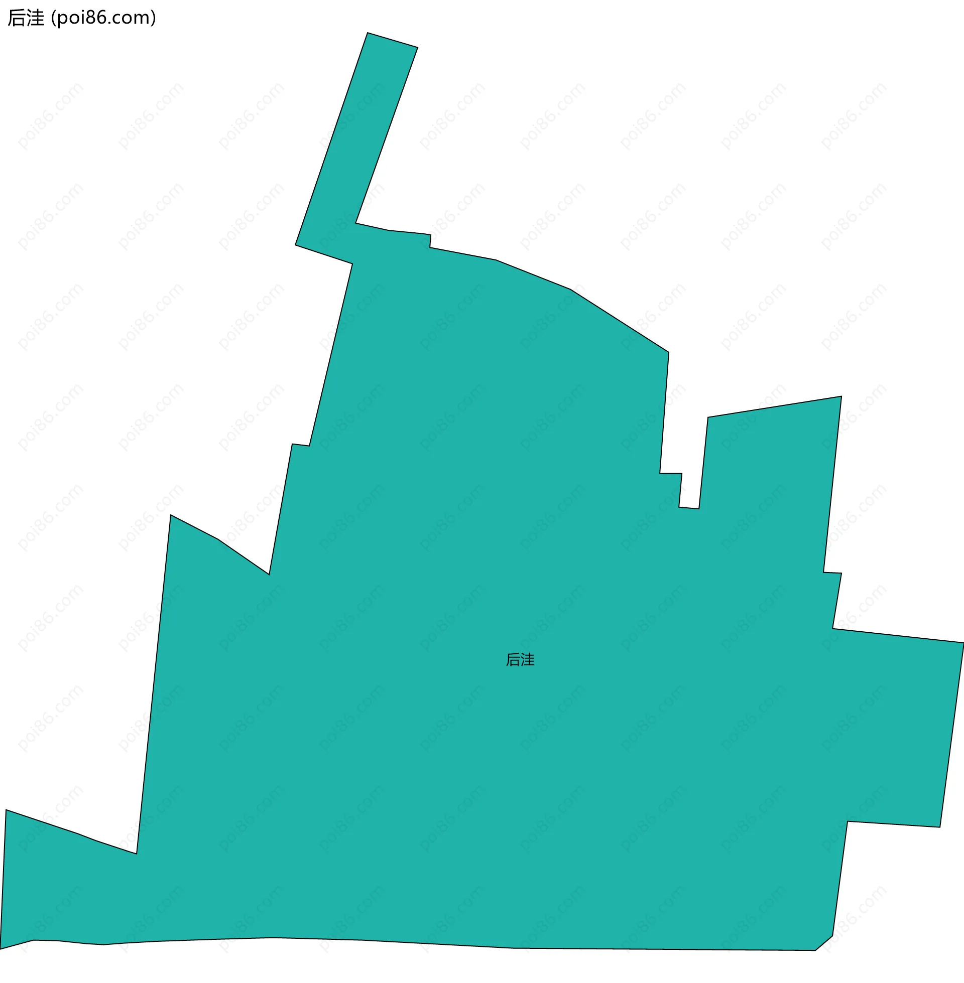 后洼边界地图