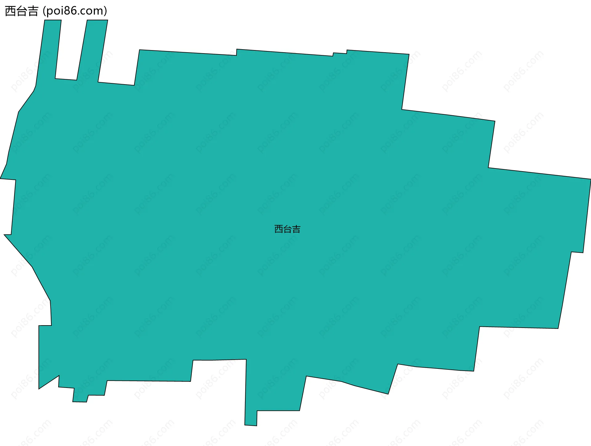 西台吉边界地图
