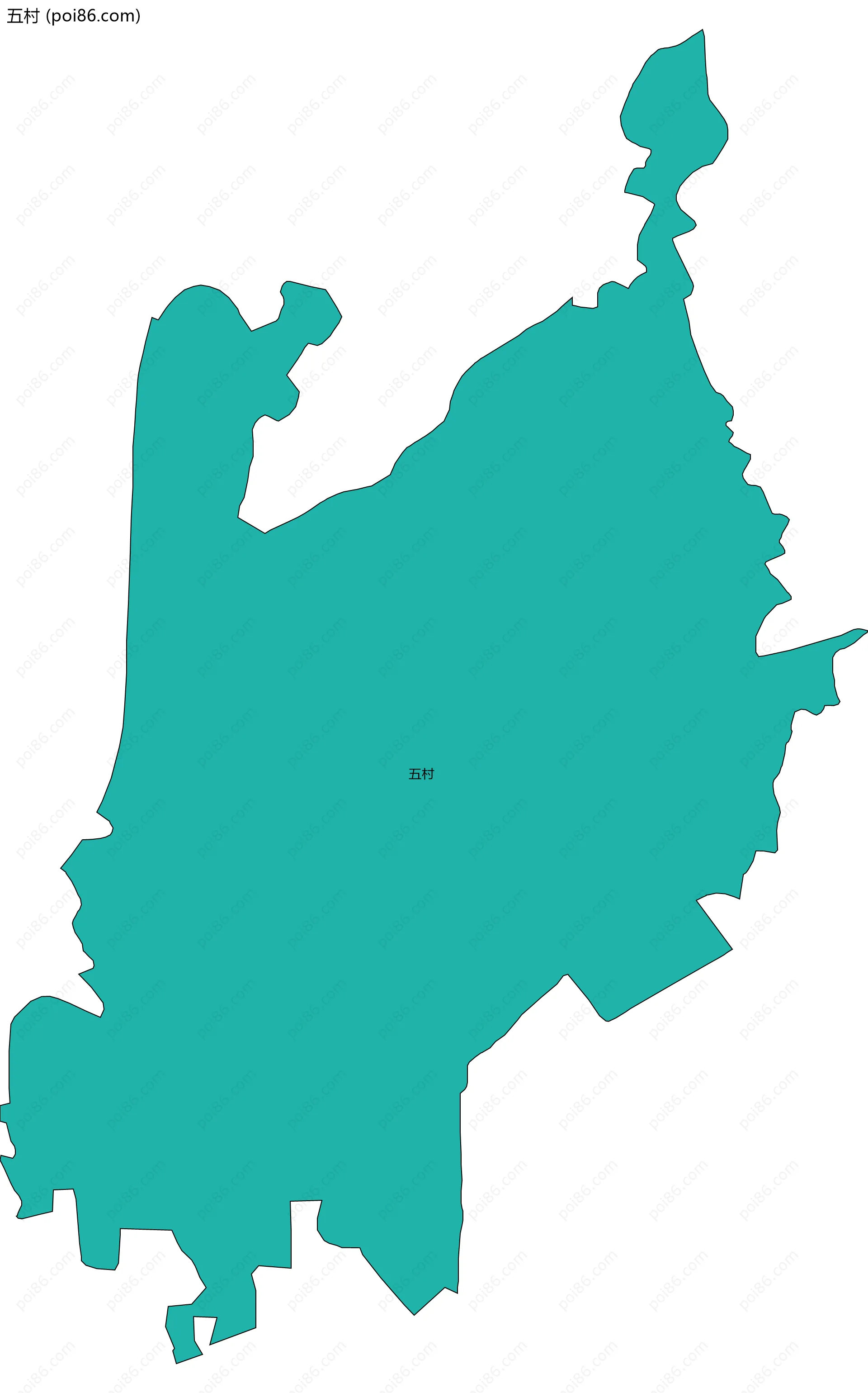 五村边界地图