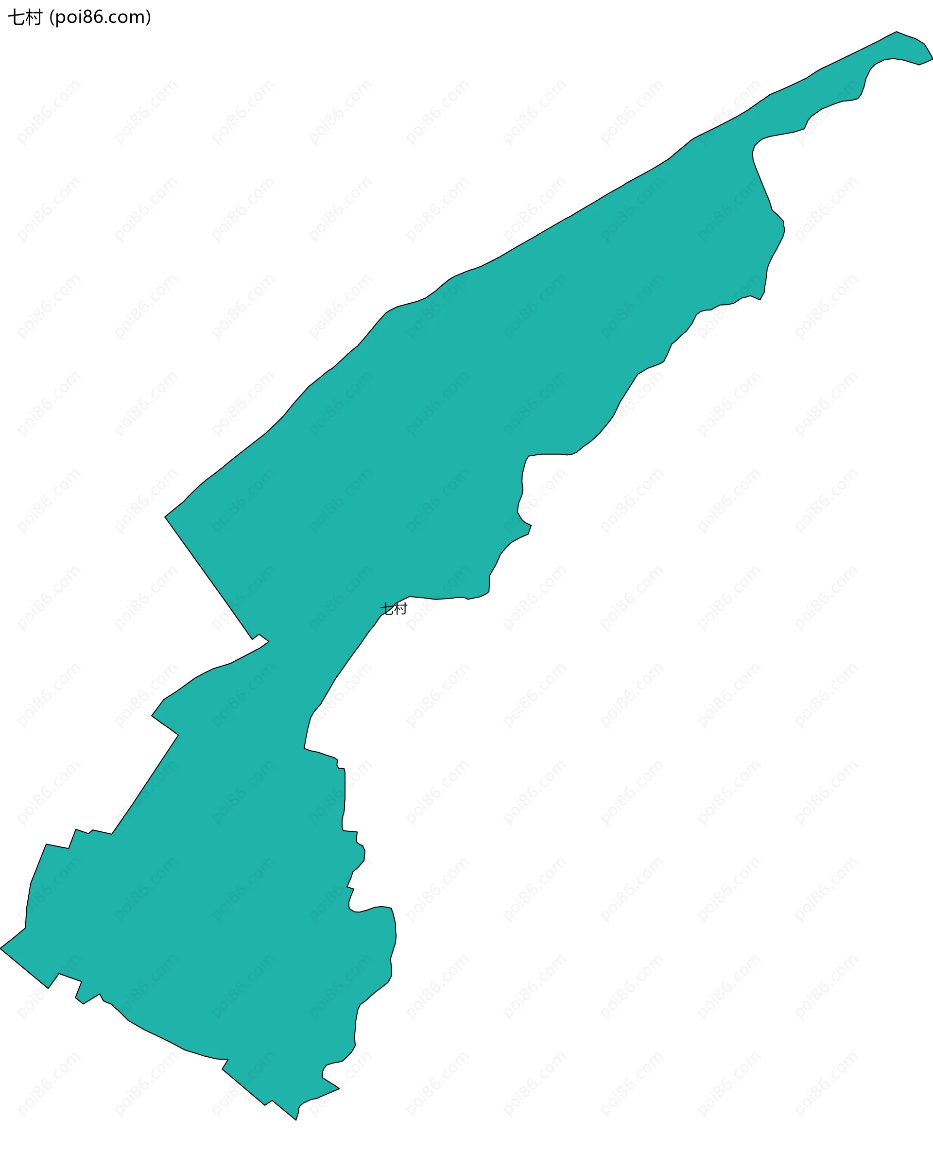 七村边界地图
