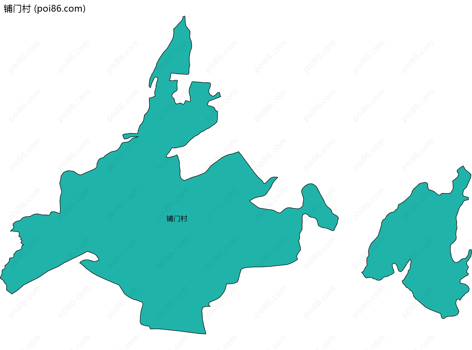 铺门村边界地图
