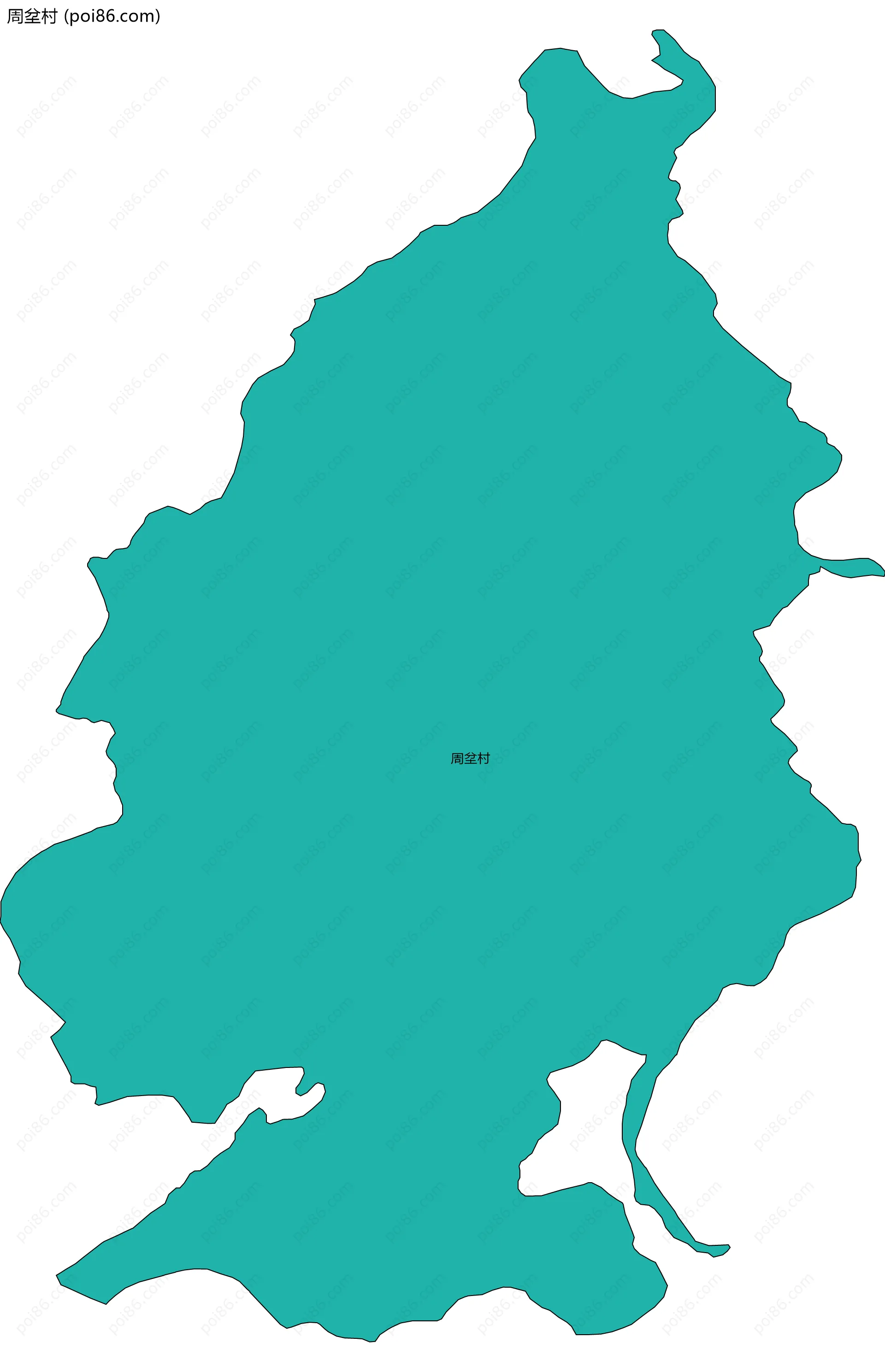 周坌村边界地图