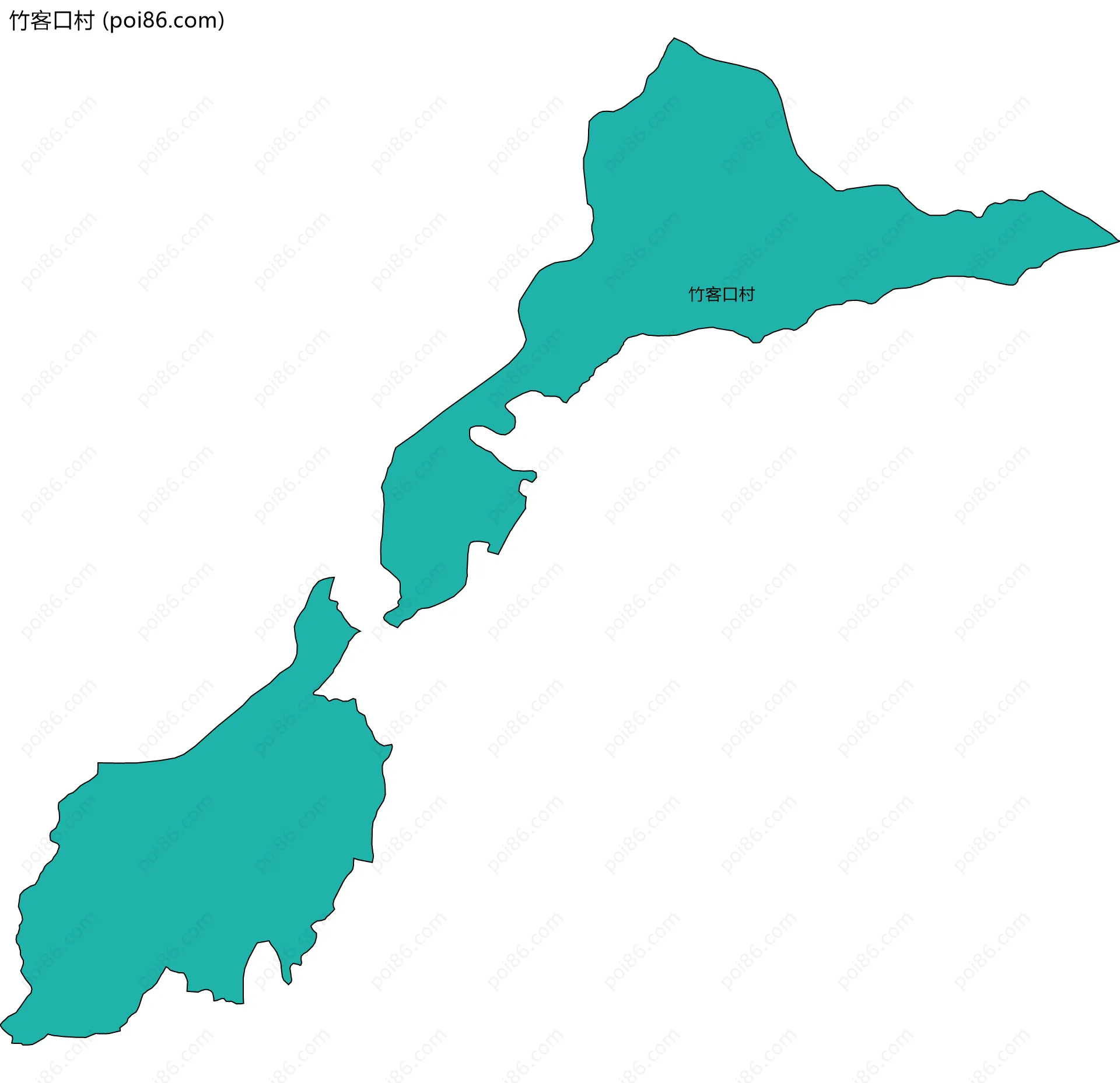 竹客口村边界地图