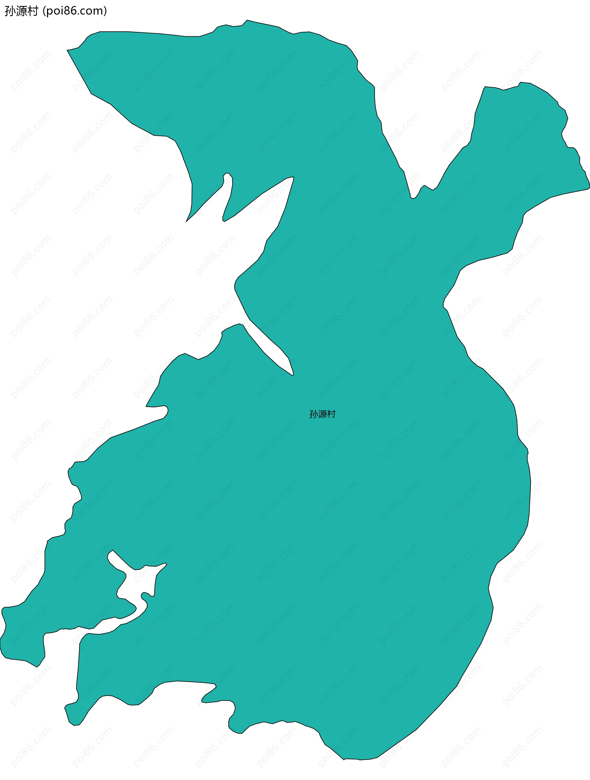 孙源村边界地图