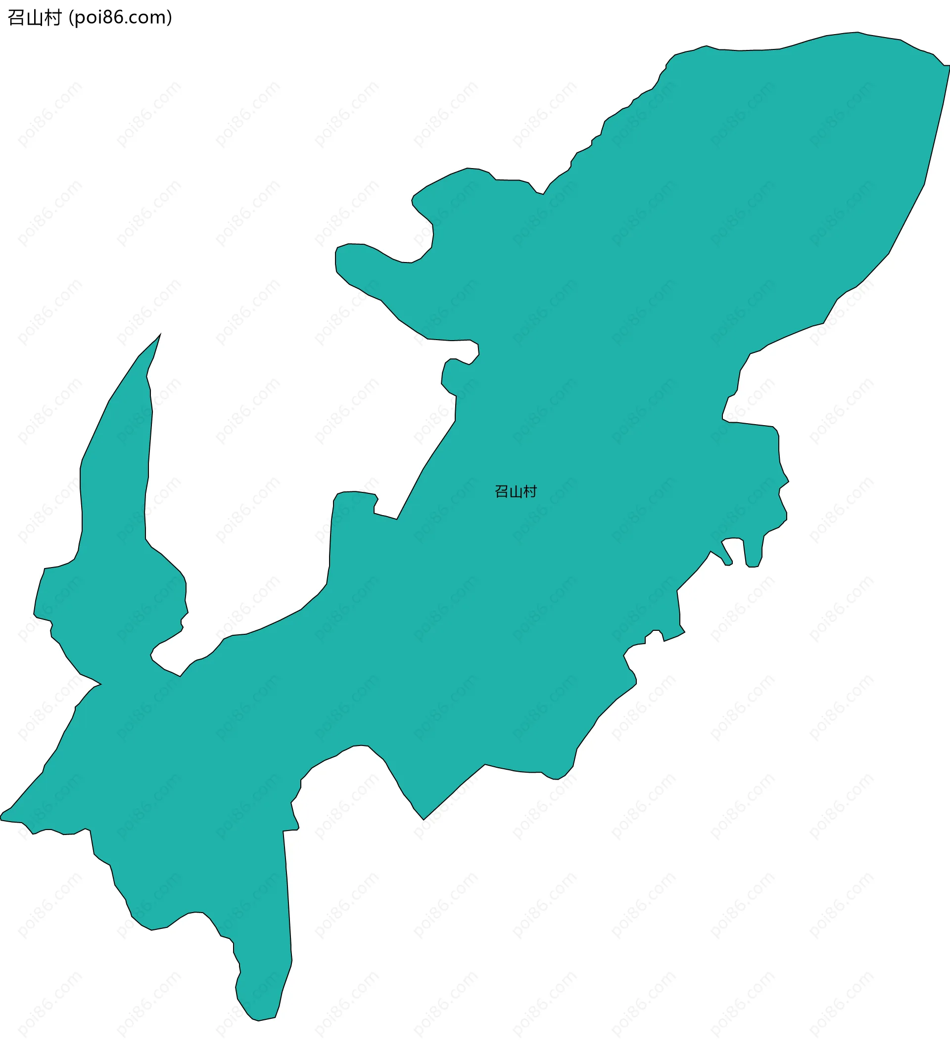 召山村边界地图