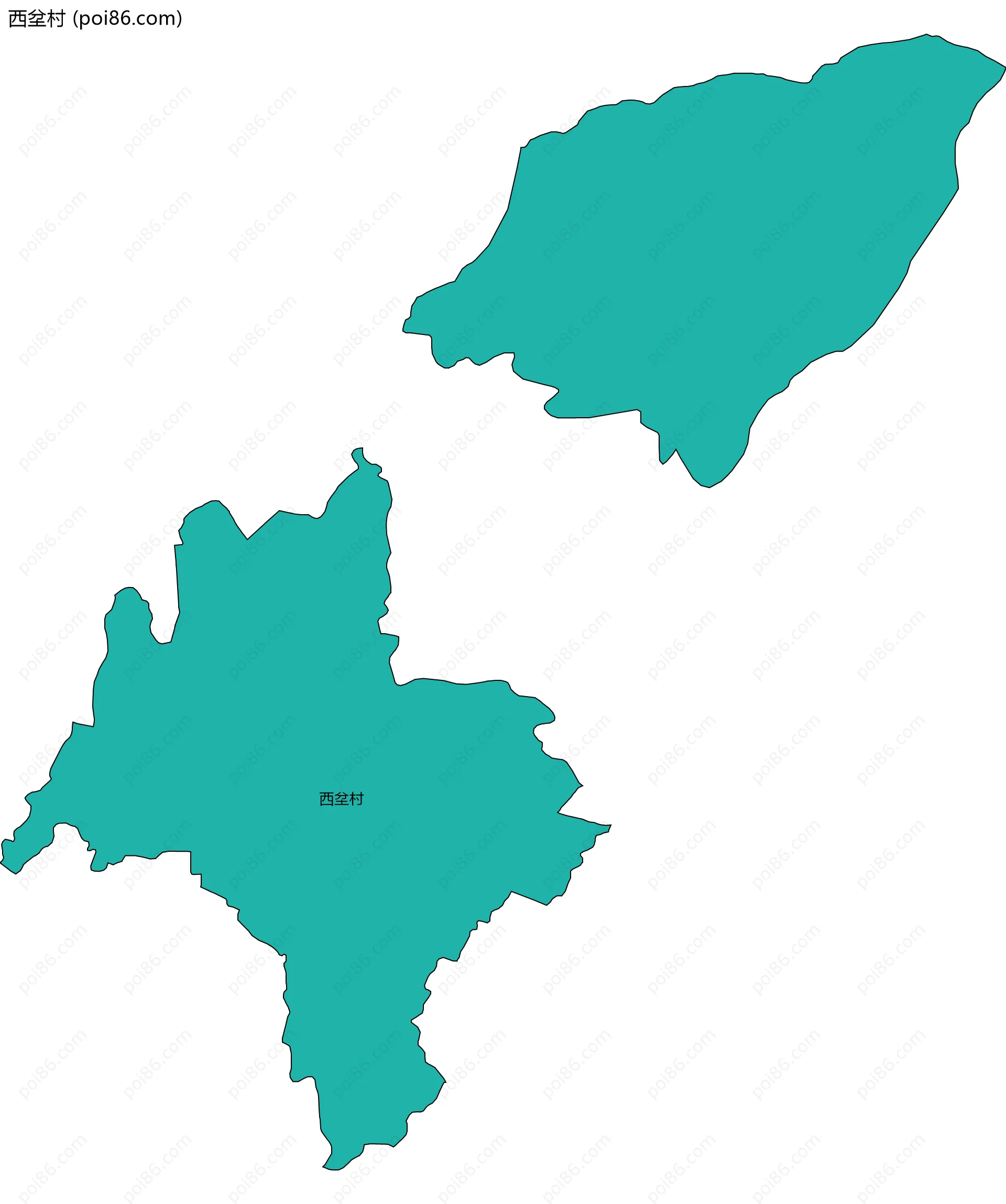 西坌村边界地图