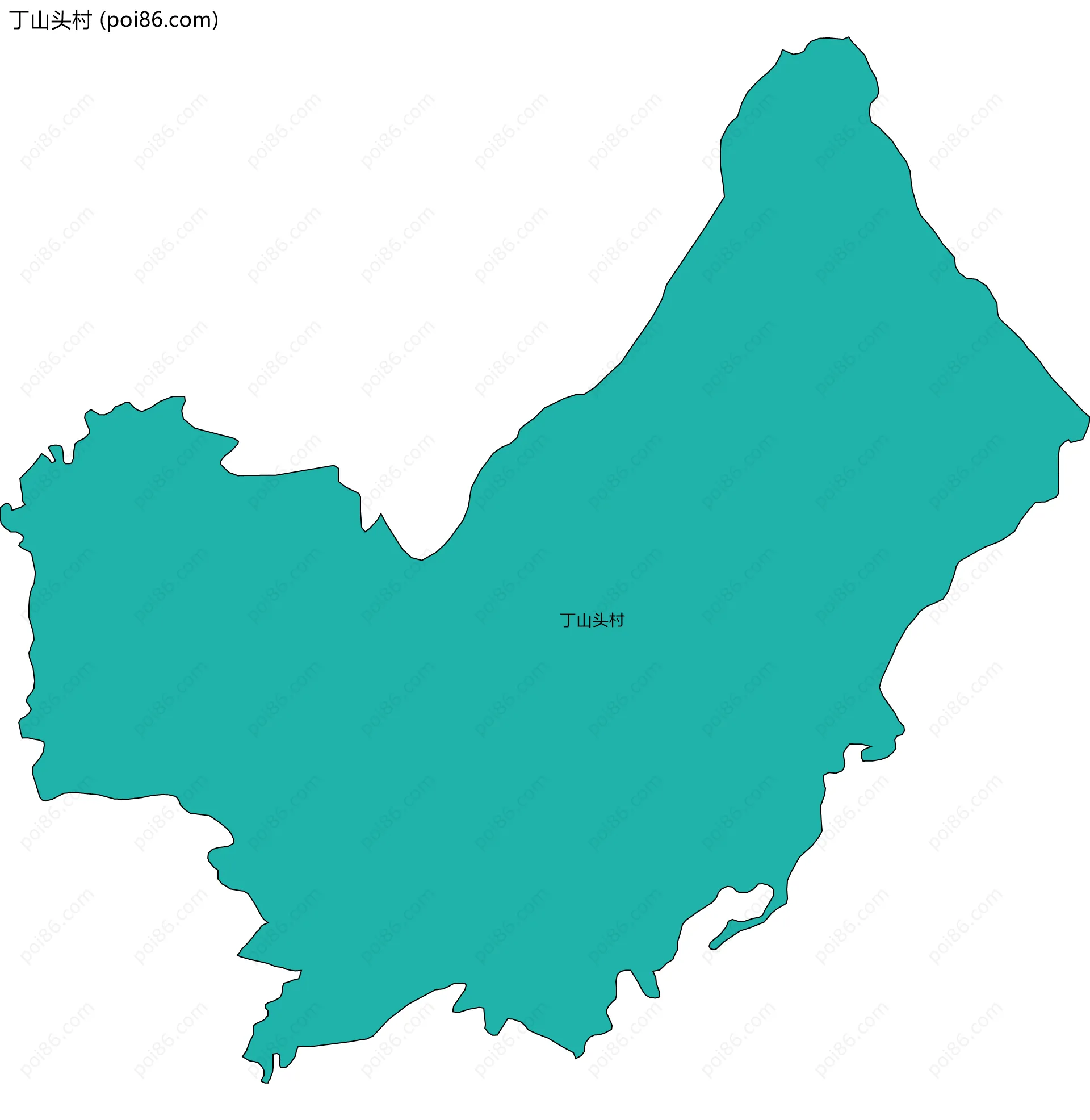 丁山头村边界地图