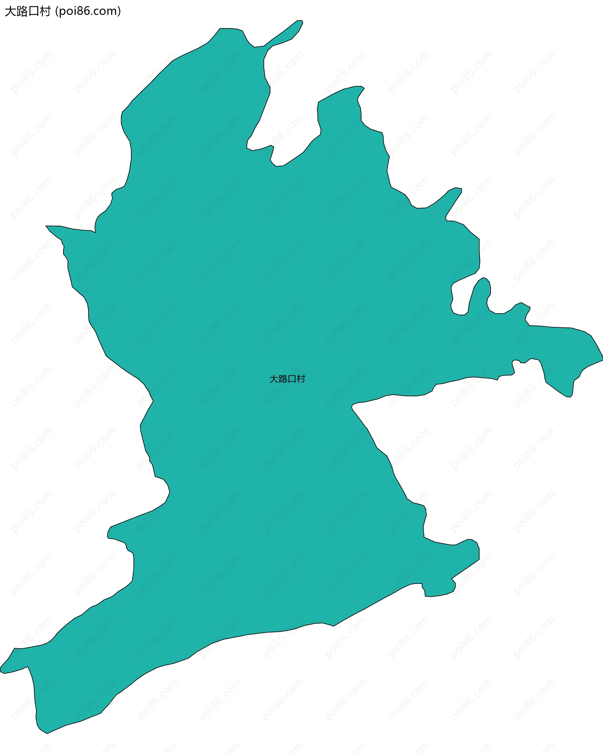 大路口村边界地图