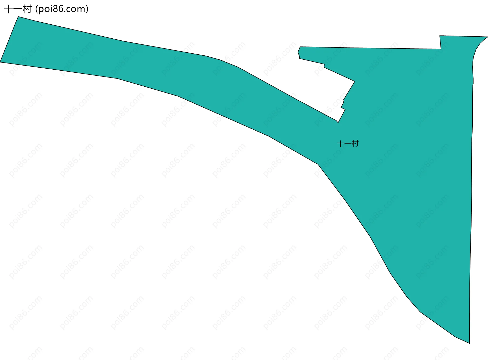 十一村边界地图