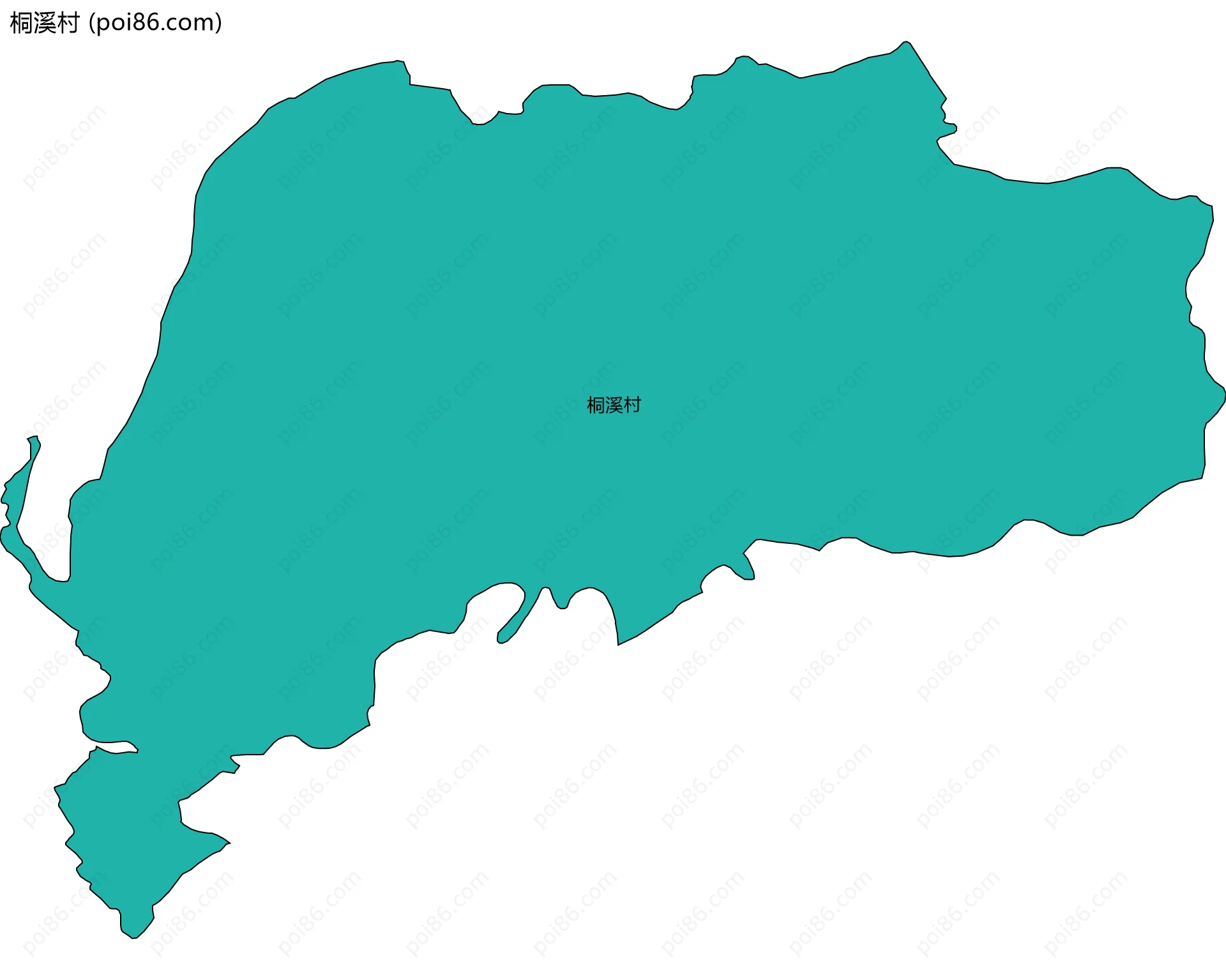 桐溪村边界地图