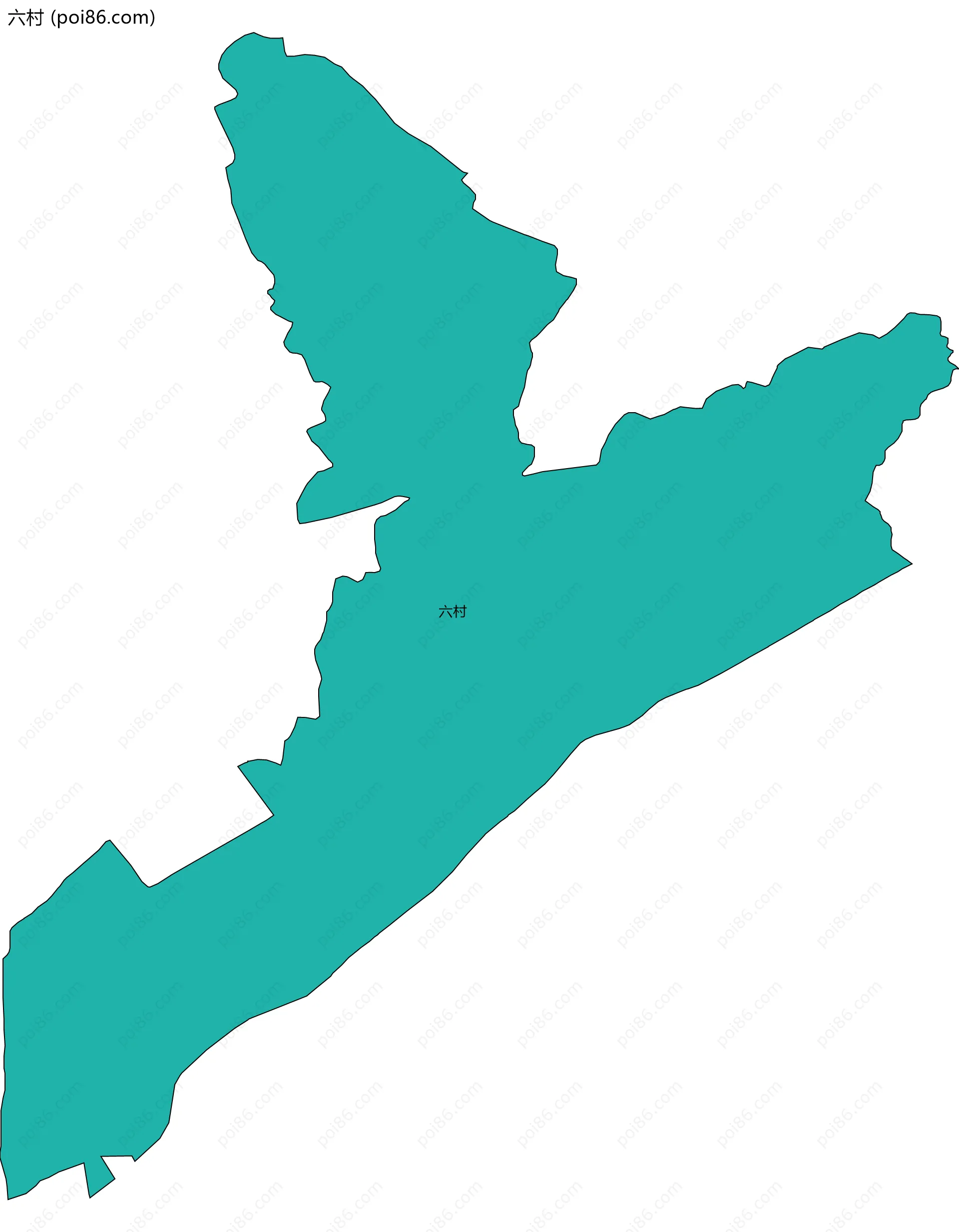 六村边界地图