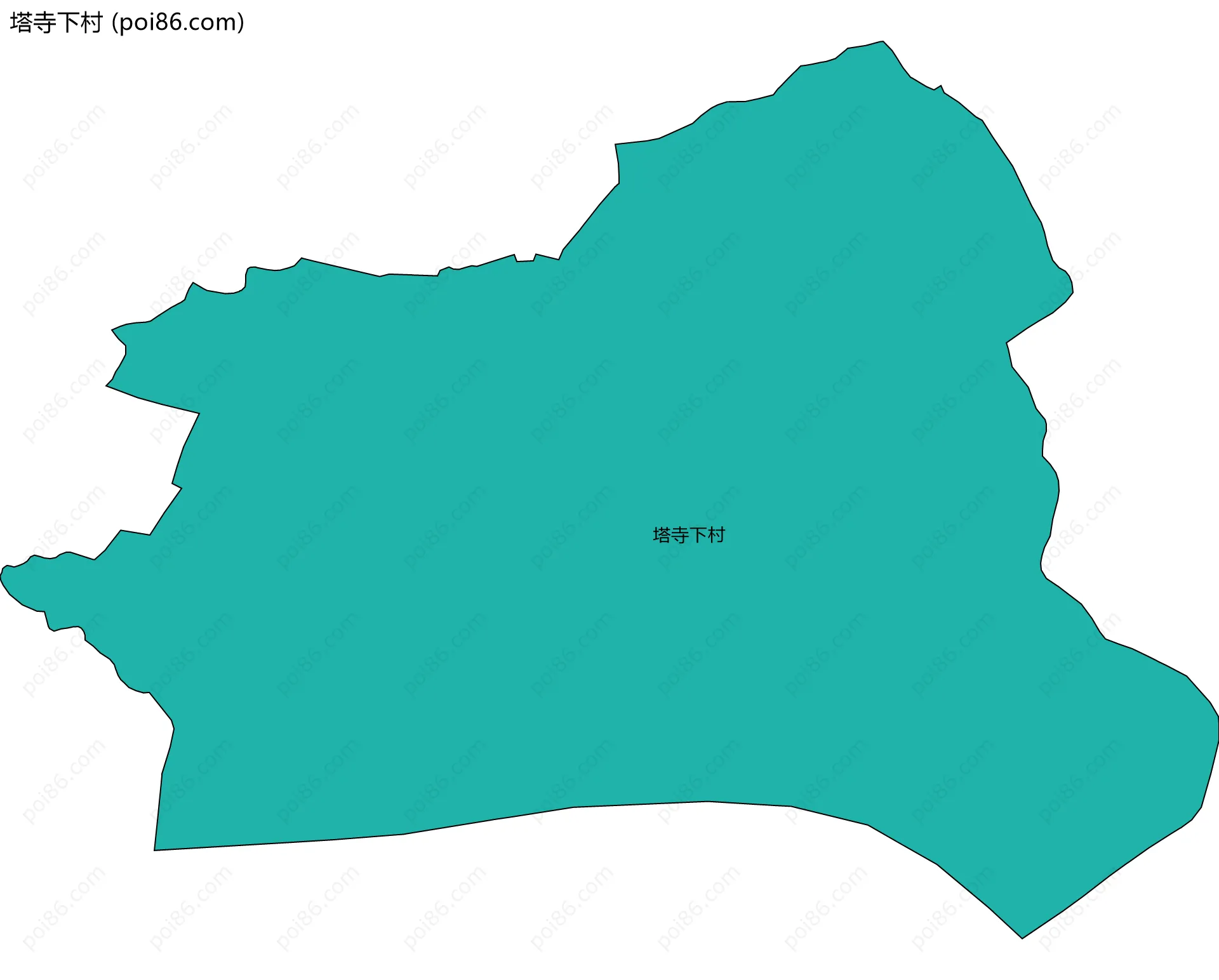 塔寺下村边界地图