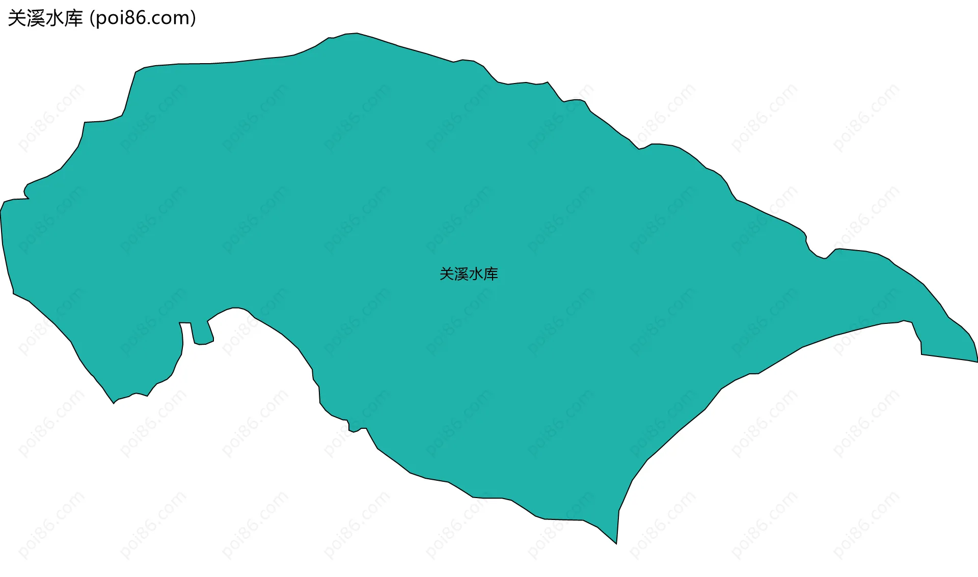 关溪水库边界地图