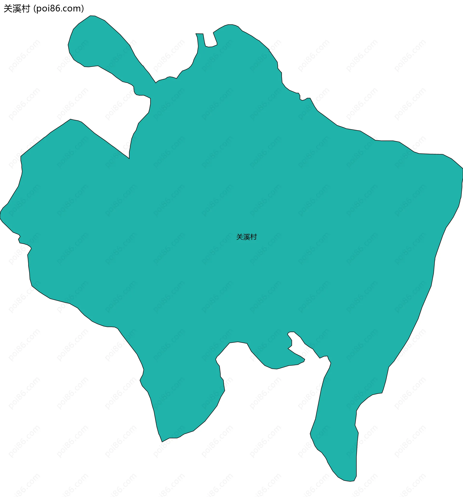 关溪村边界地图