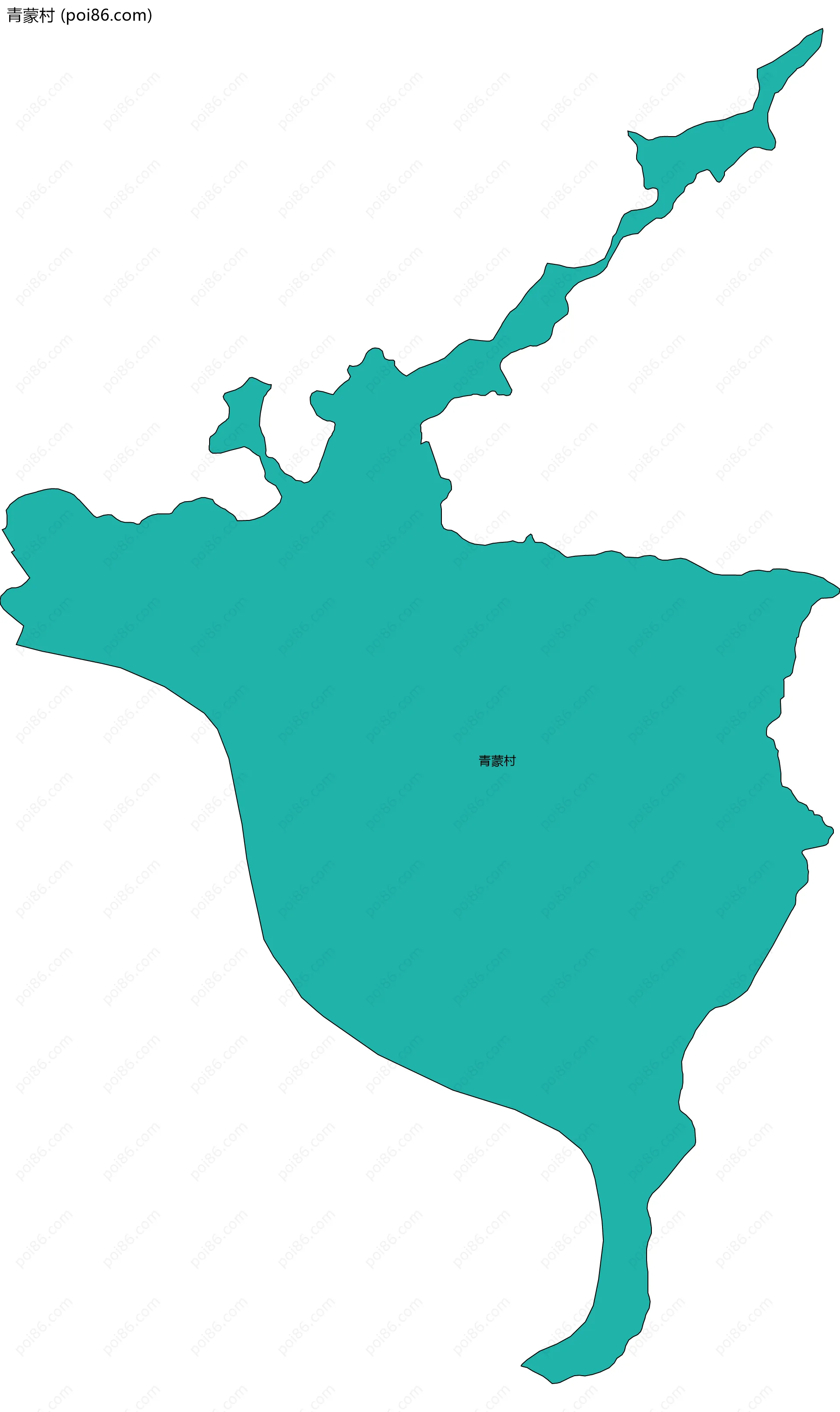 青蒙村边界地图