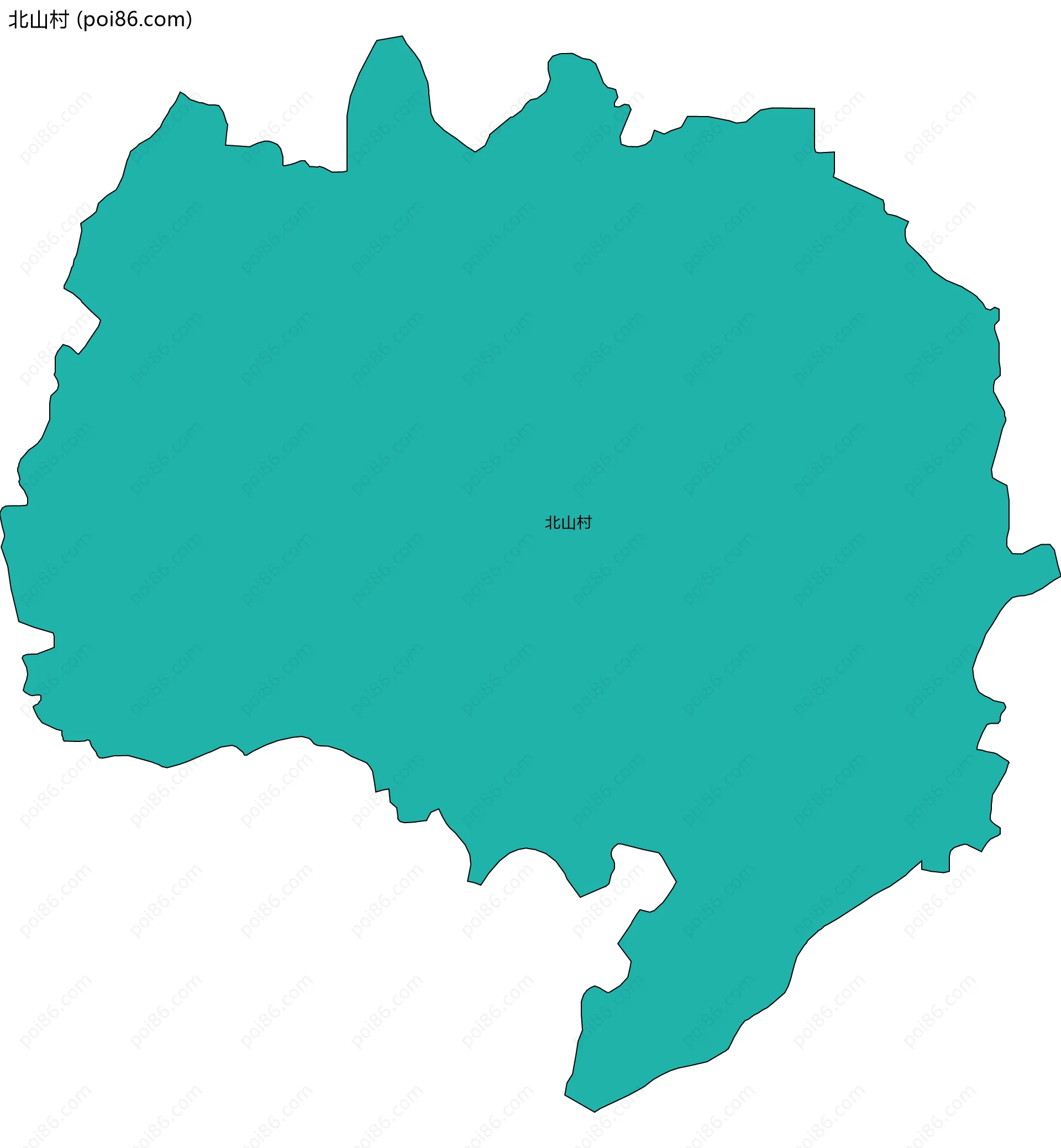 北山村边界地图